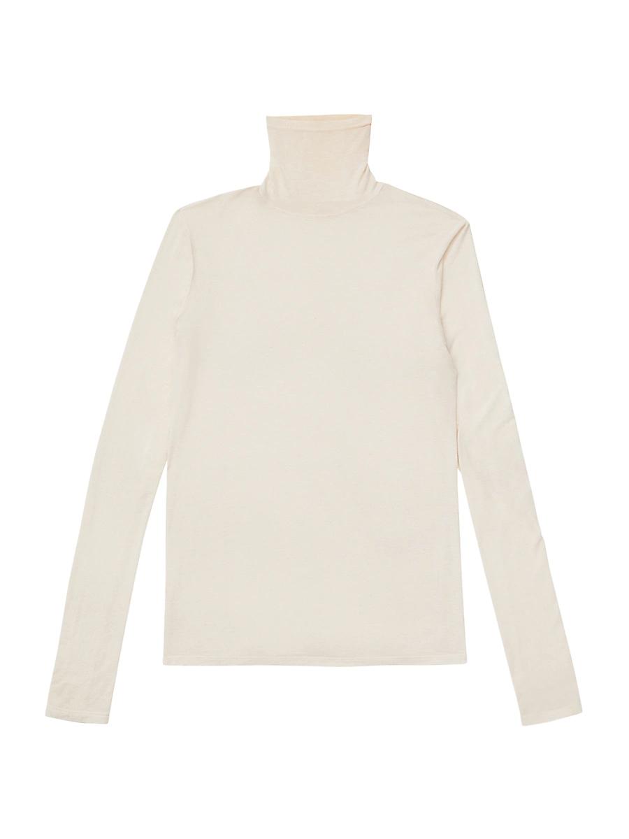 Womens Washable Cashmere Turtleneck Sweater Product Image