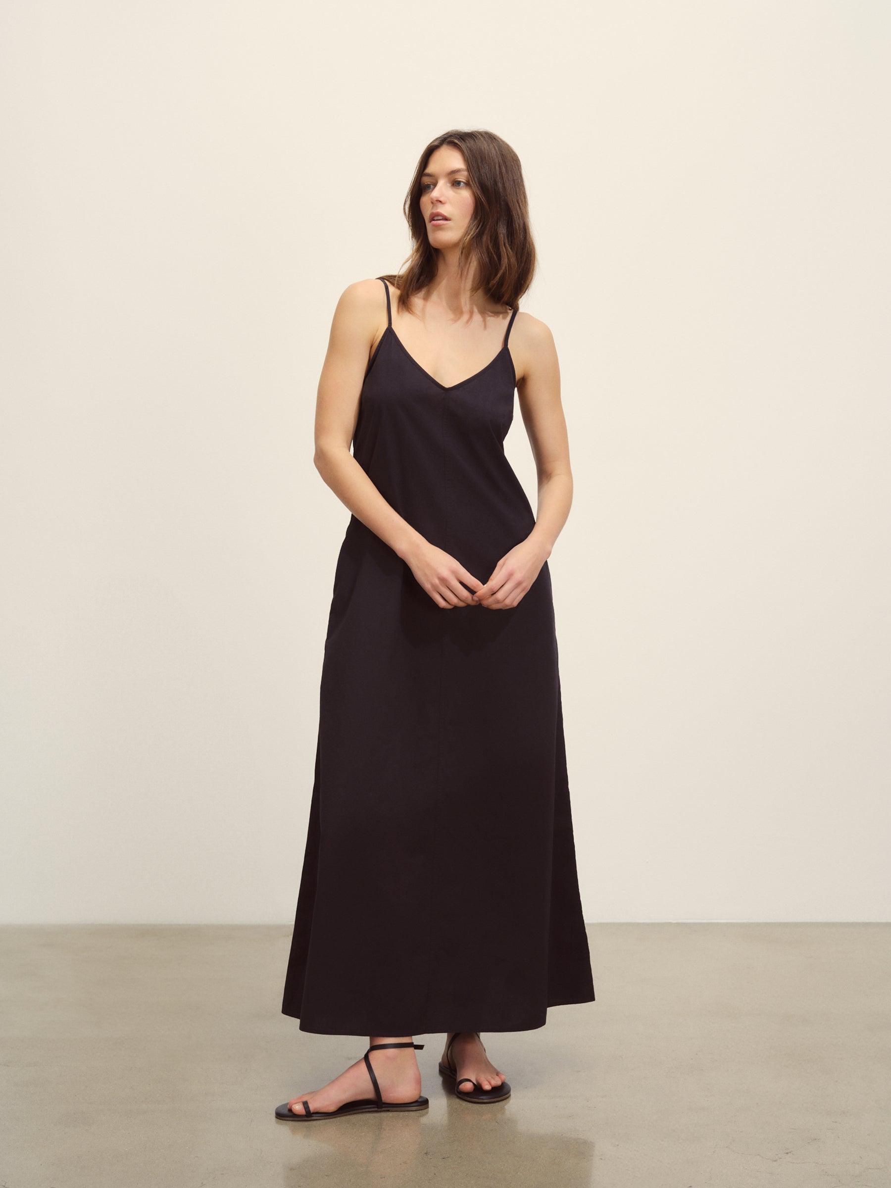 Black Mainstay Cotton Slip Dress Product Image