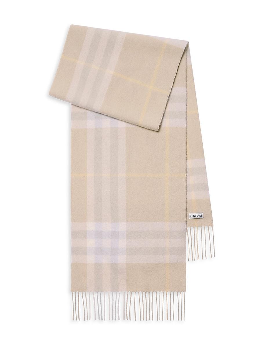 Womens Check Cashmere Scarf Product Image