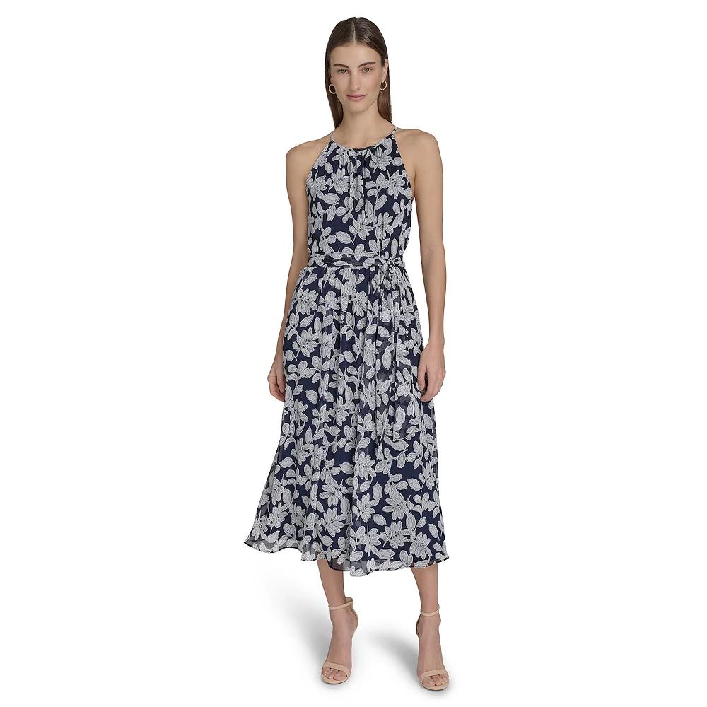 Women's Harper Rose Halter Midi Dress, Size: 12, Navy White Product Image
