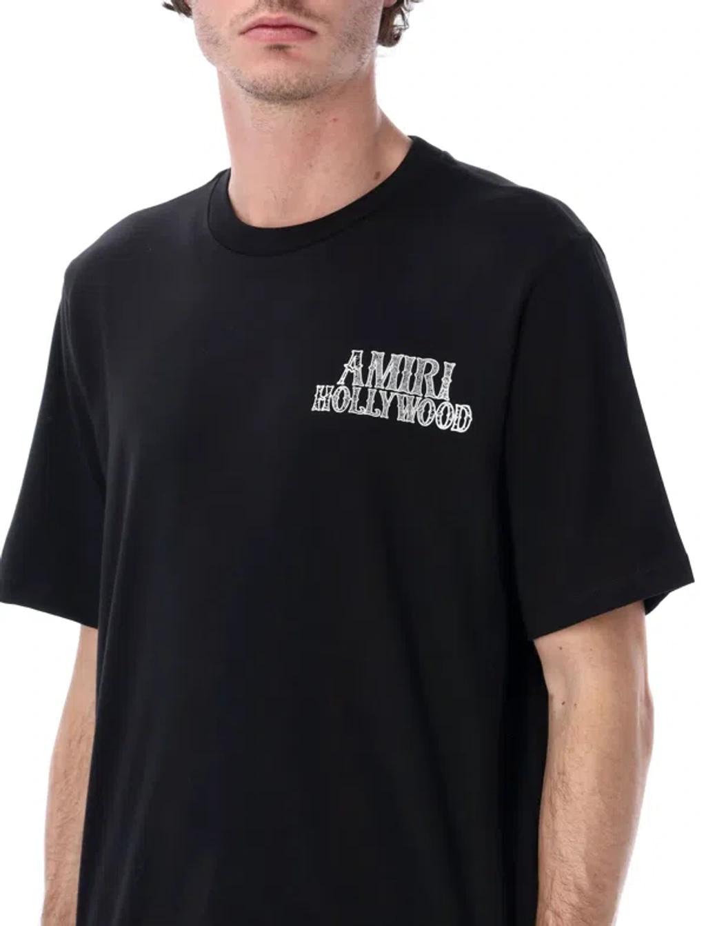 AMIRI Mens Black Hollywood City Relaxed-fit Cotton-jersey T-shirt Xl Product Image