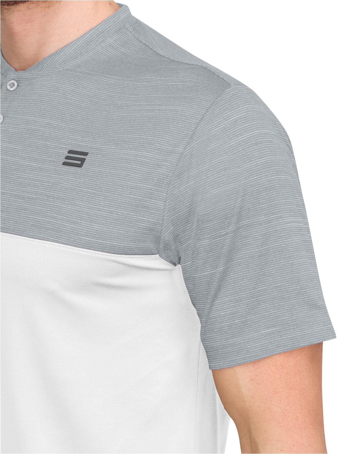 Three Sixty Six Two Tone Collarless Golf Polo Male Product Image