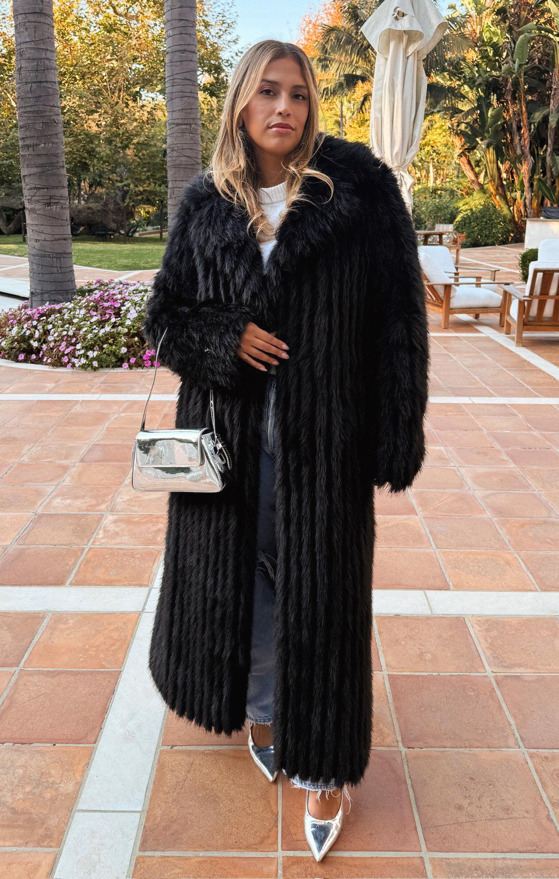 Plaza Coat ~ Black Faux Fur Product Image