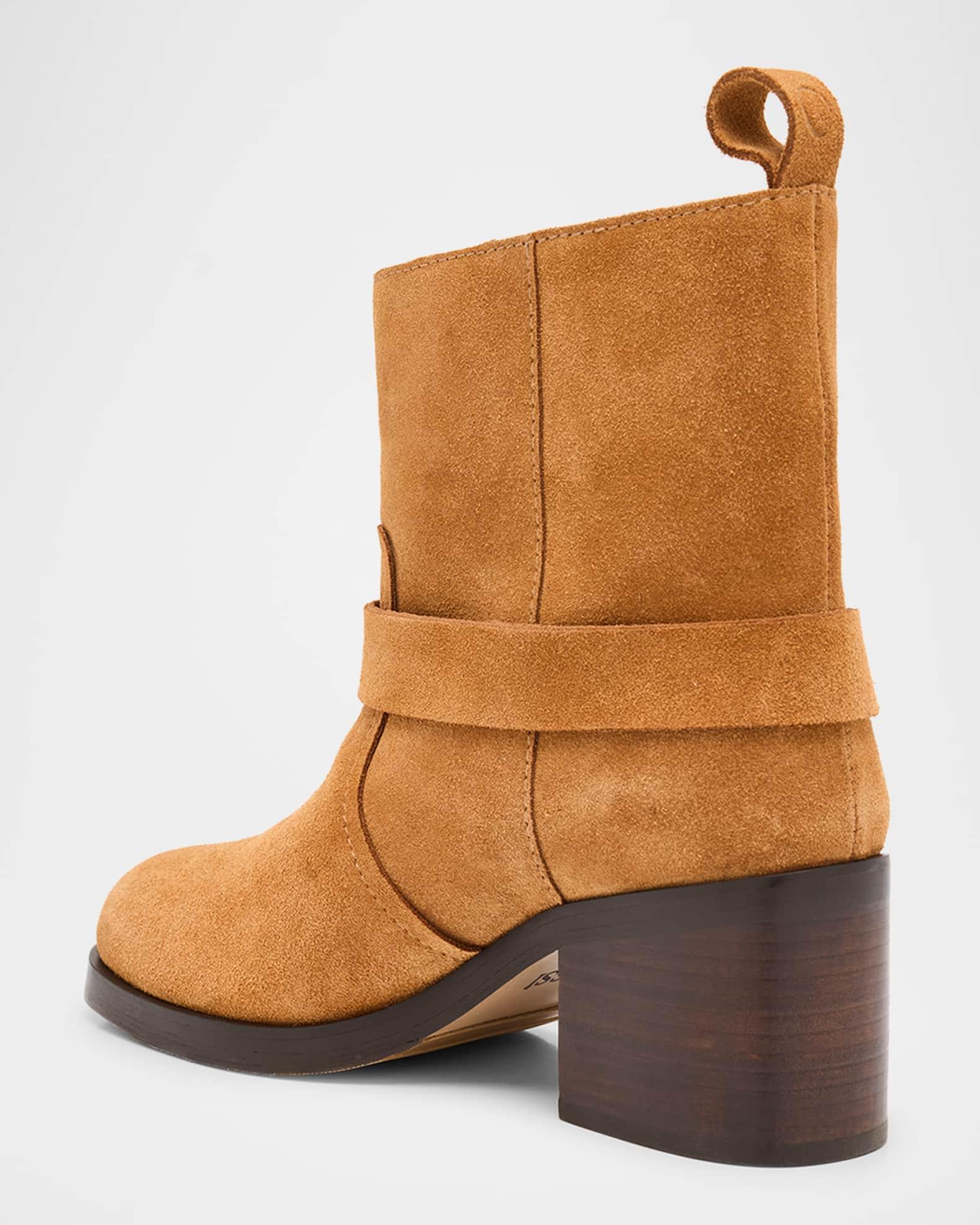 Hailey Suede Harness Moto Booties Product Image