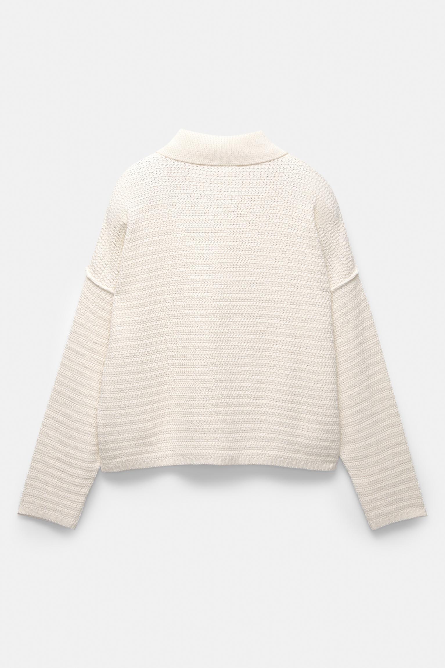 Oversize polo collar sweater Product Image