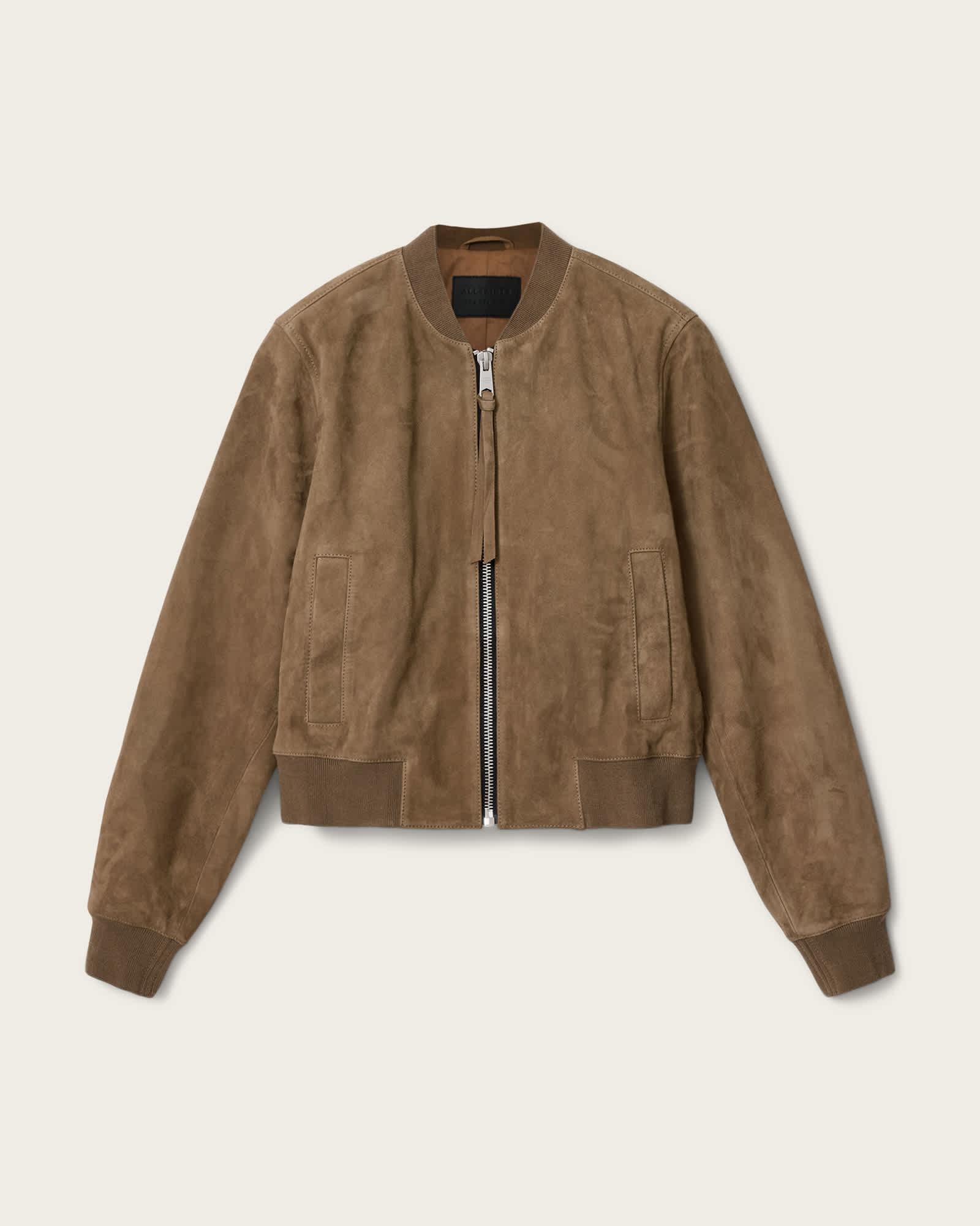 Orten Suede Bomber Jacket WALNUT BROWN | ALLSAINTS US Product Image