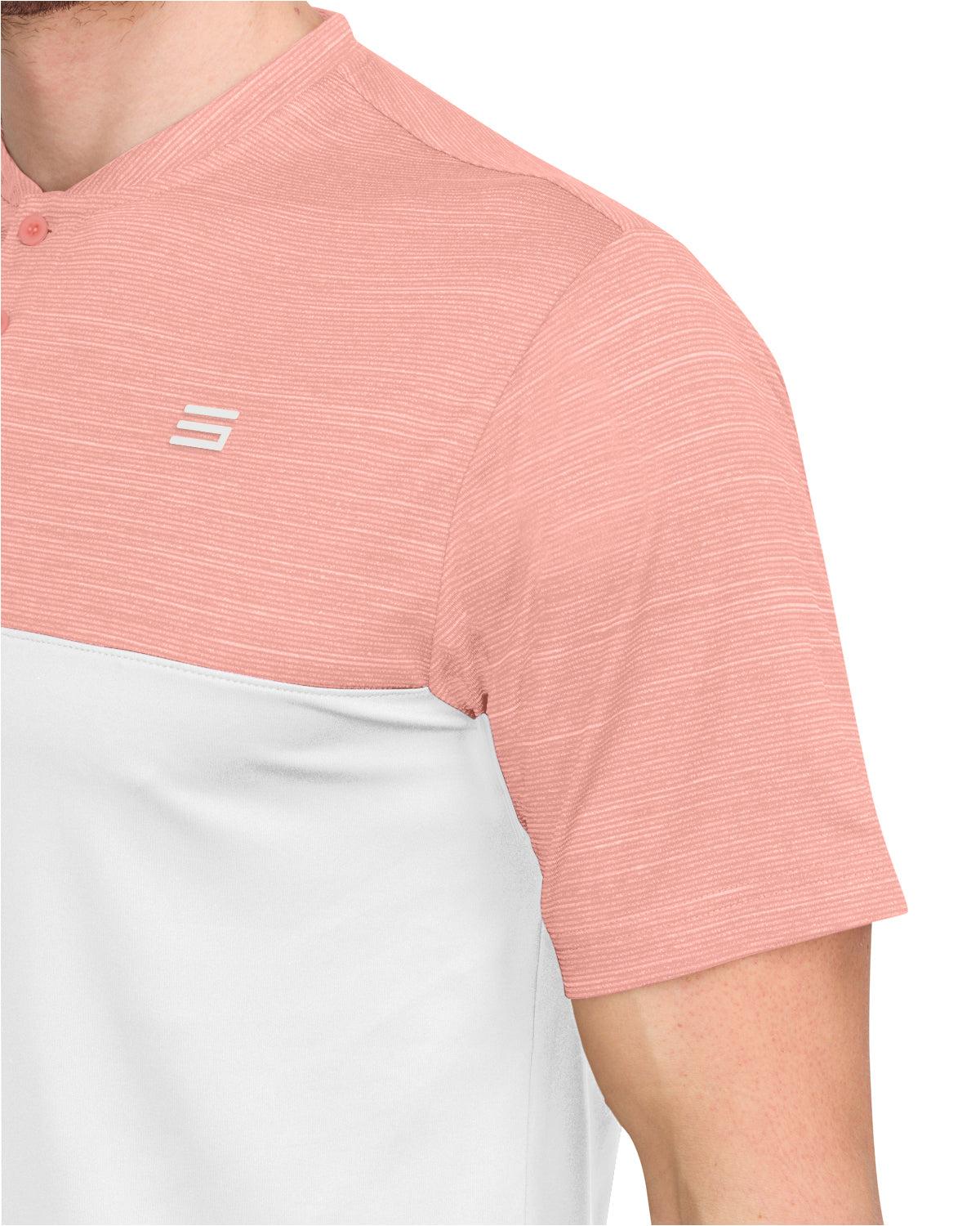 Three Sixty Six Two Tone Collarless Golf Polo Male Product Image
