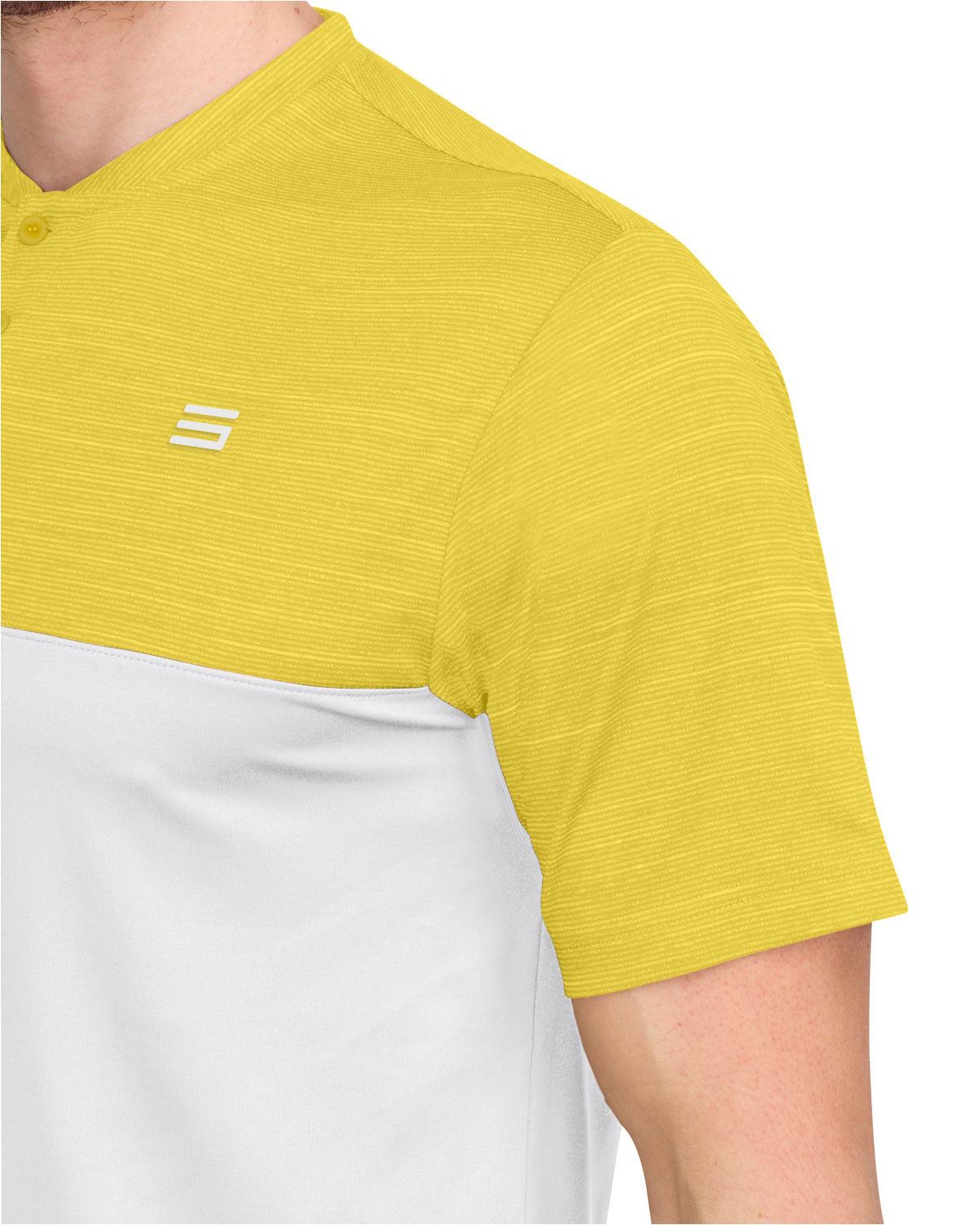 Three Sixty Six Two Tone Collarless Golf Polo Male Product Image