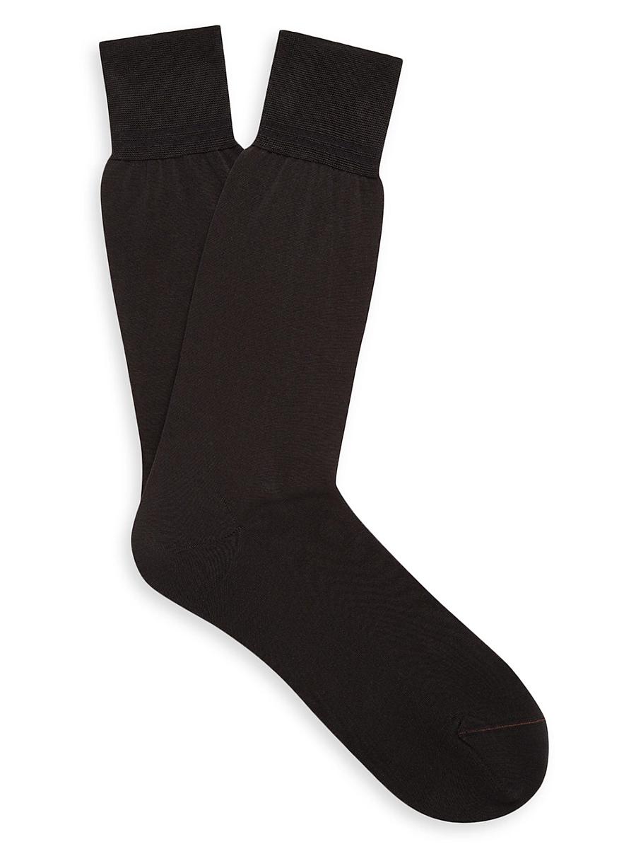Mens Mid-Calf Scottish Iisle Cotton Socks Product Image