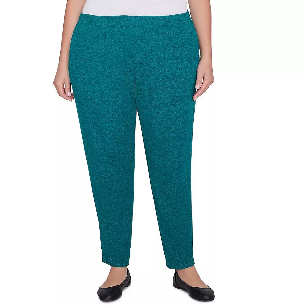 Plus Size Alfred Dunner Elastic Waist Joggers, Women's, Size: 3XL, Blue Product Image