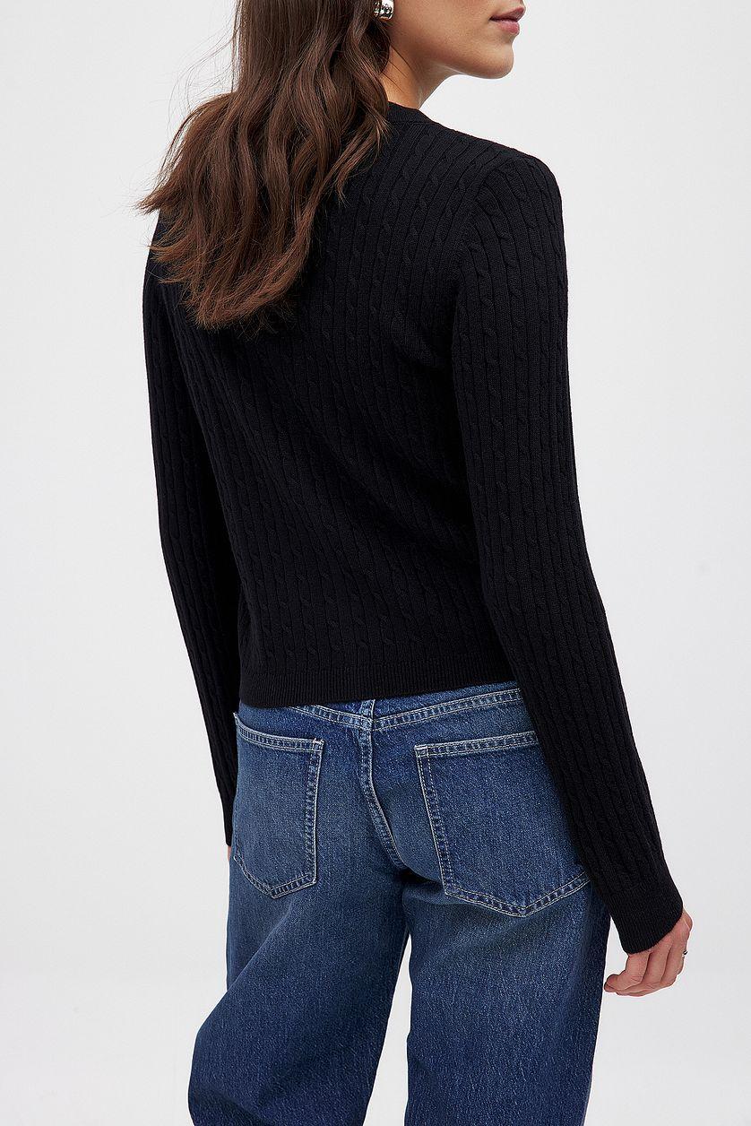 Fine Knitted Cable Cardigan Product Image