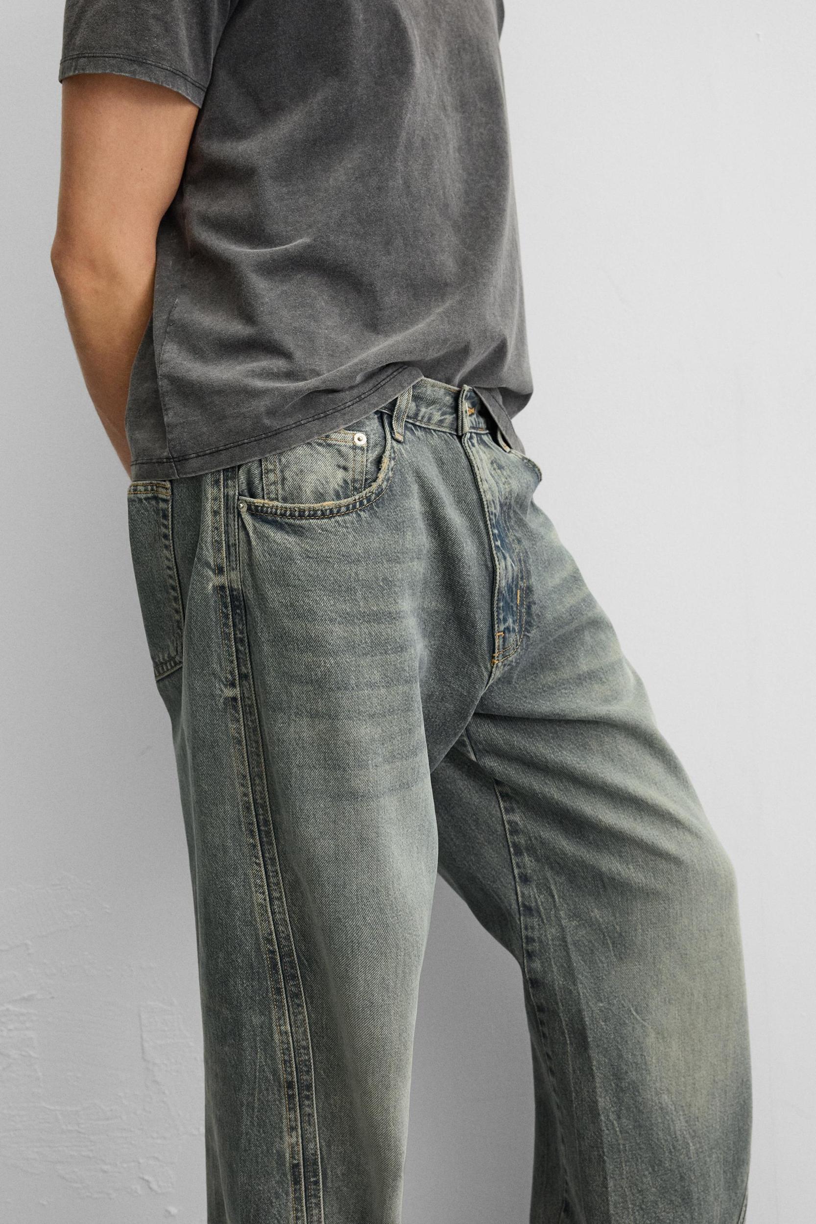 BAGGY FIT JEANS WITH SEAMS Product Image