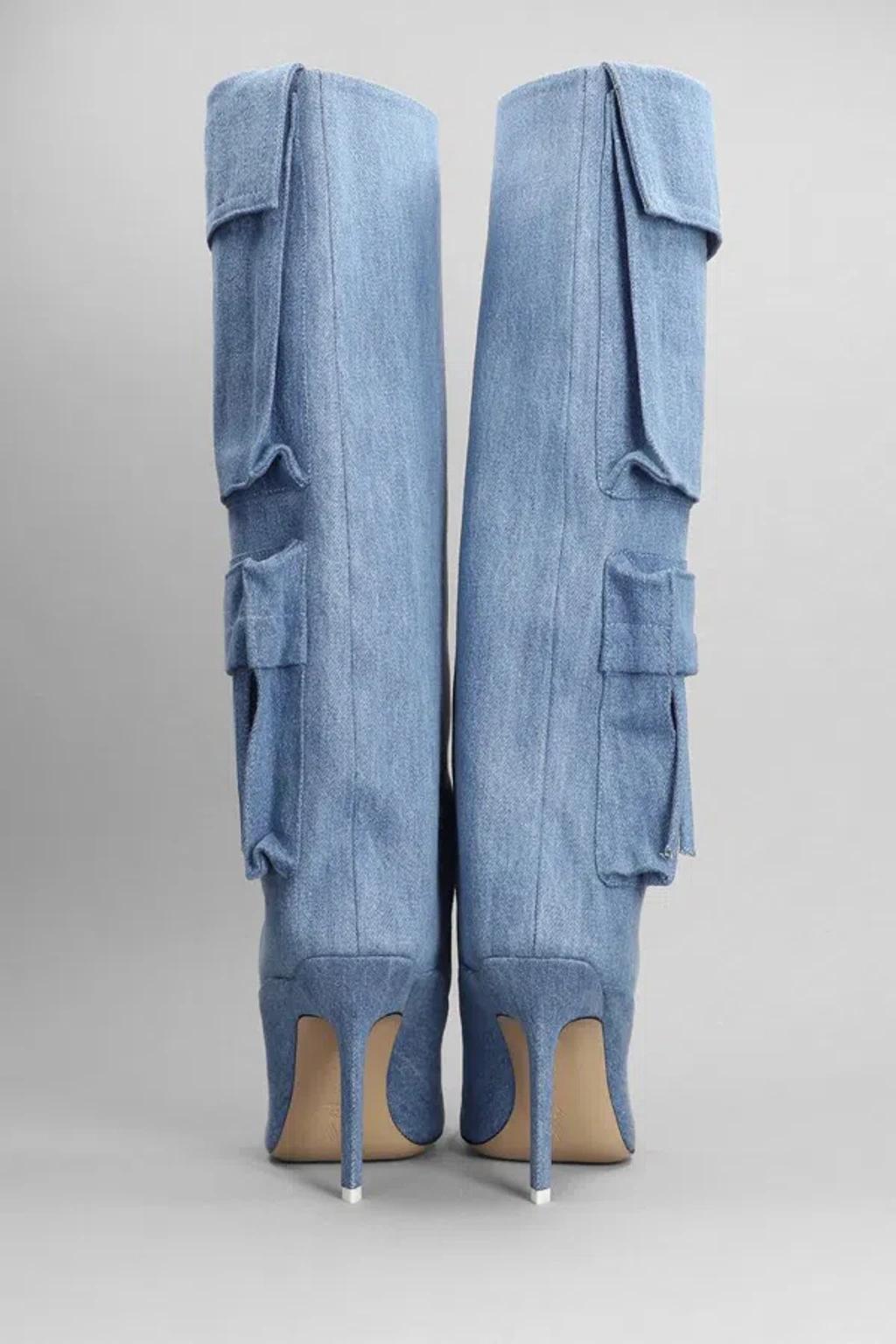 ATTICO Light Blue Fabric Boots Product Image