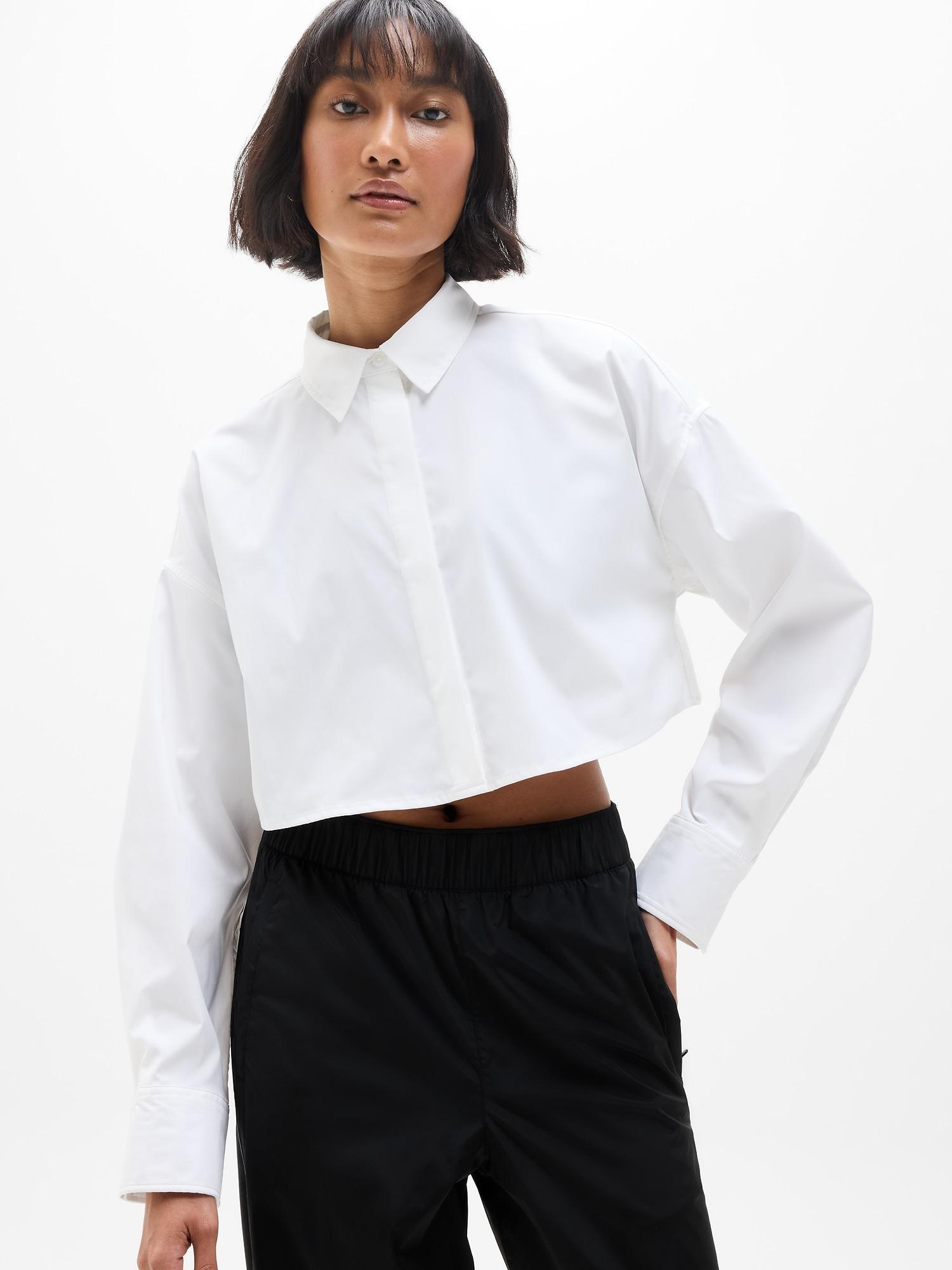 Midday Ultra Cropped Poplin Shirt Product Image