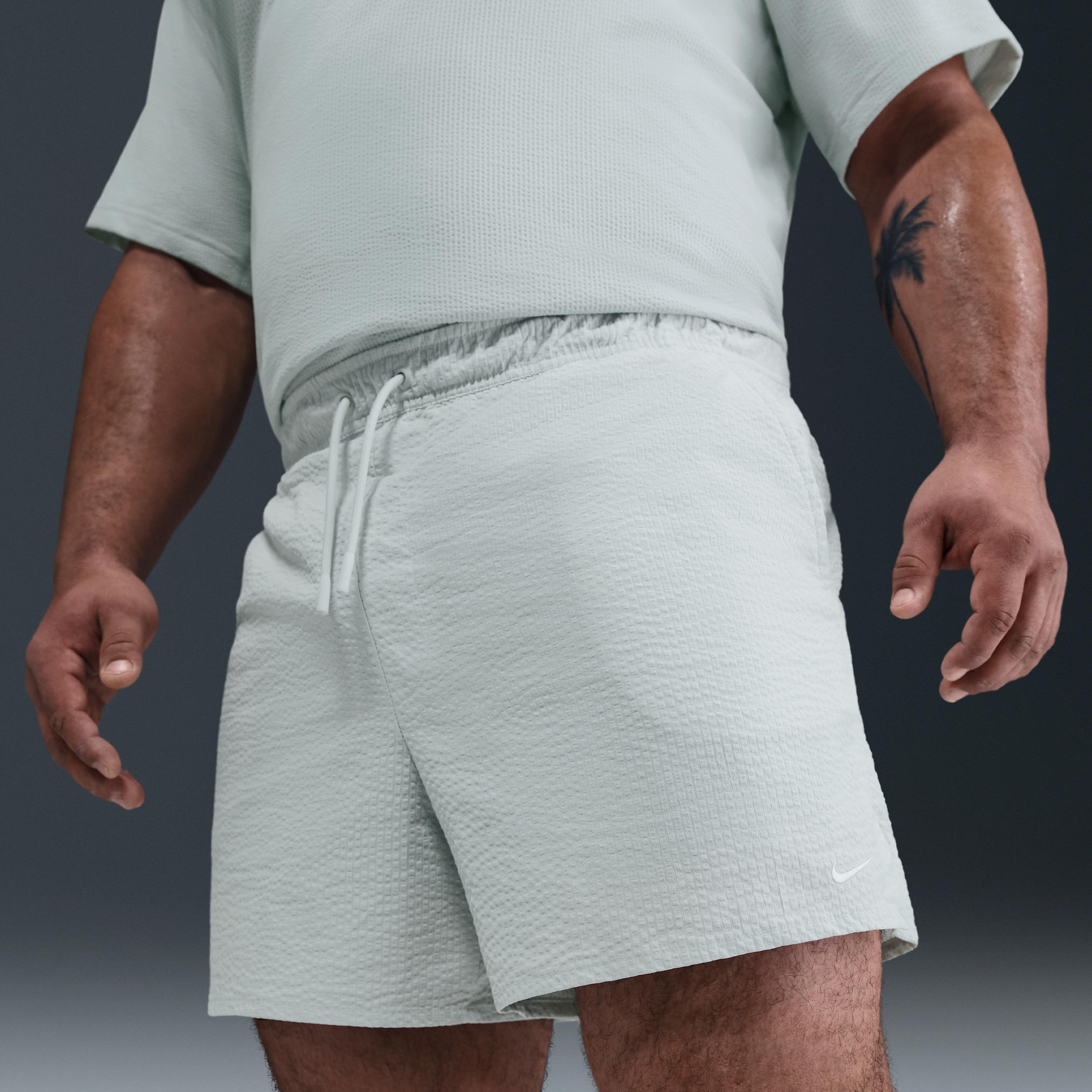 Nike Mens Unlimited Dri-FIT 5 Unlined Seersucker Versatile Shorts | HJ4091-025 Product Image