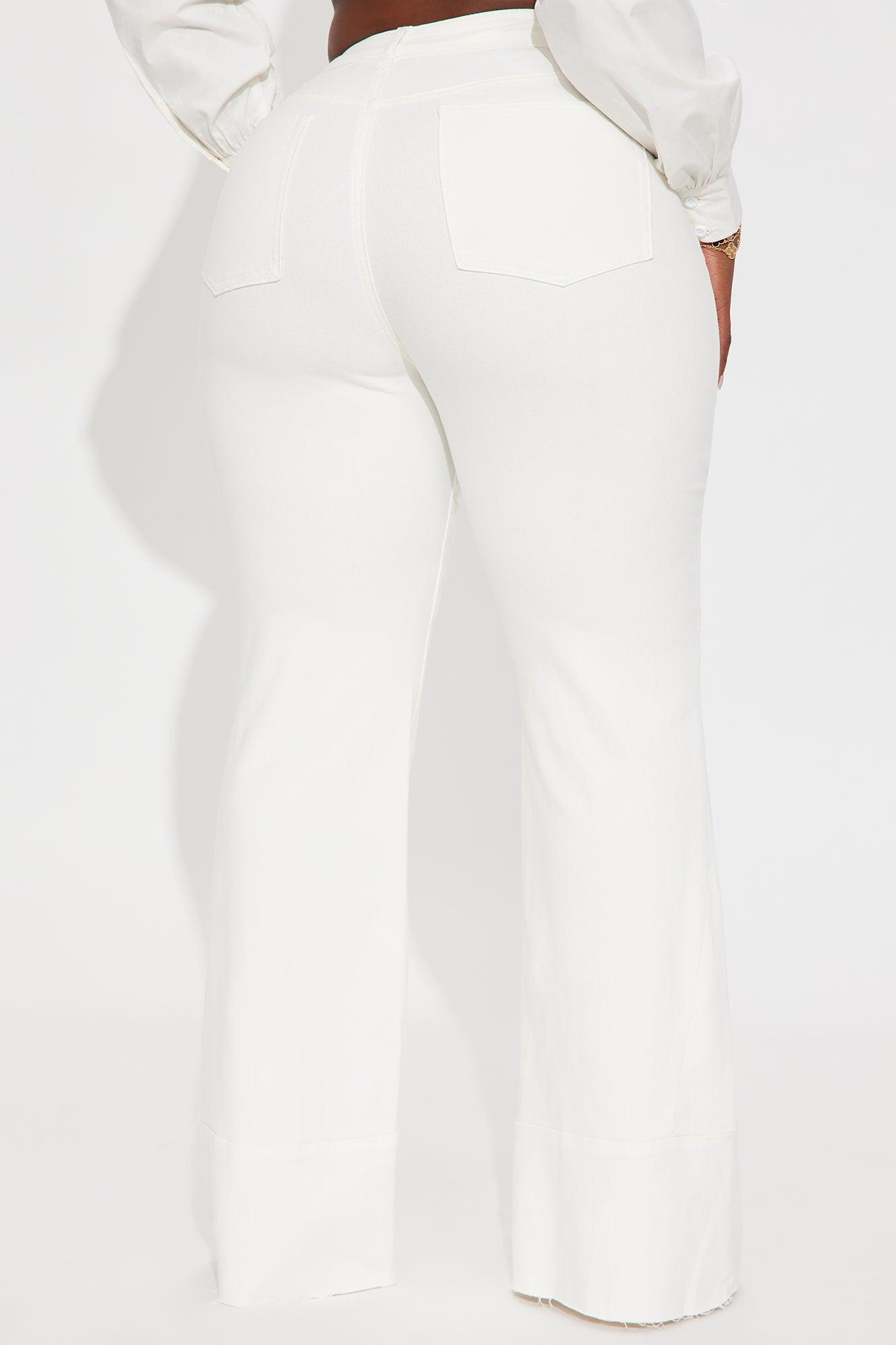 Feel The Heat Flare Jeans - Cream Product Image
