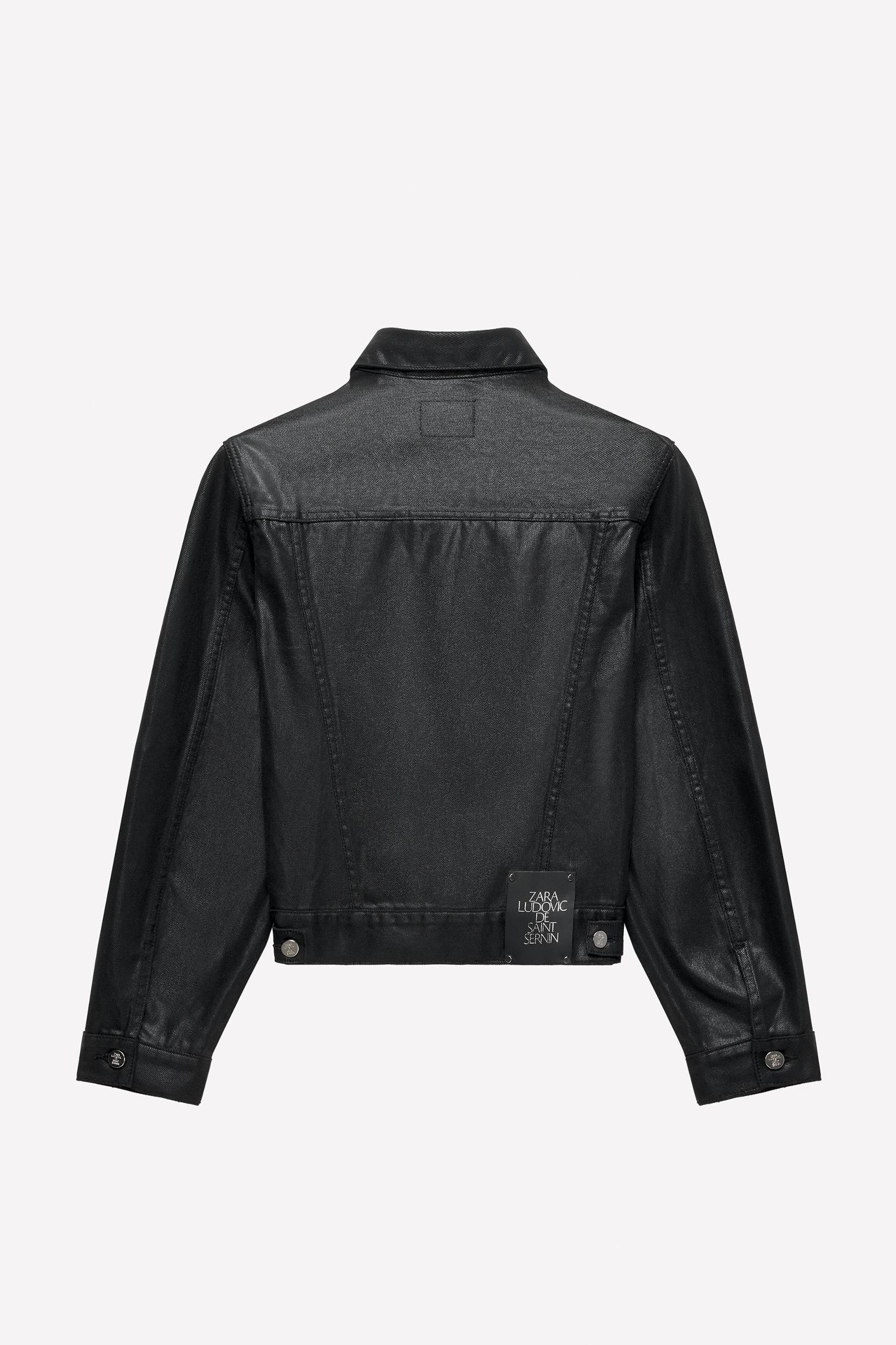 LUDOVIC DE SAINT SERNIN x ZARA WAXED DENIM JACKET Product Image