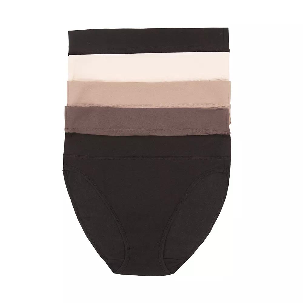 Women's Jezebel 5-pk. Pima Cotton Hi-Cut Panty 900819P5, Size: Small, Classic Product Image