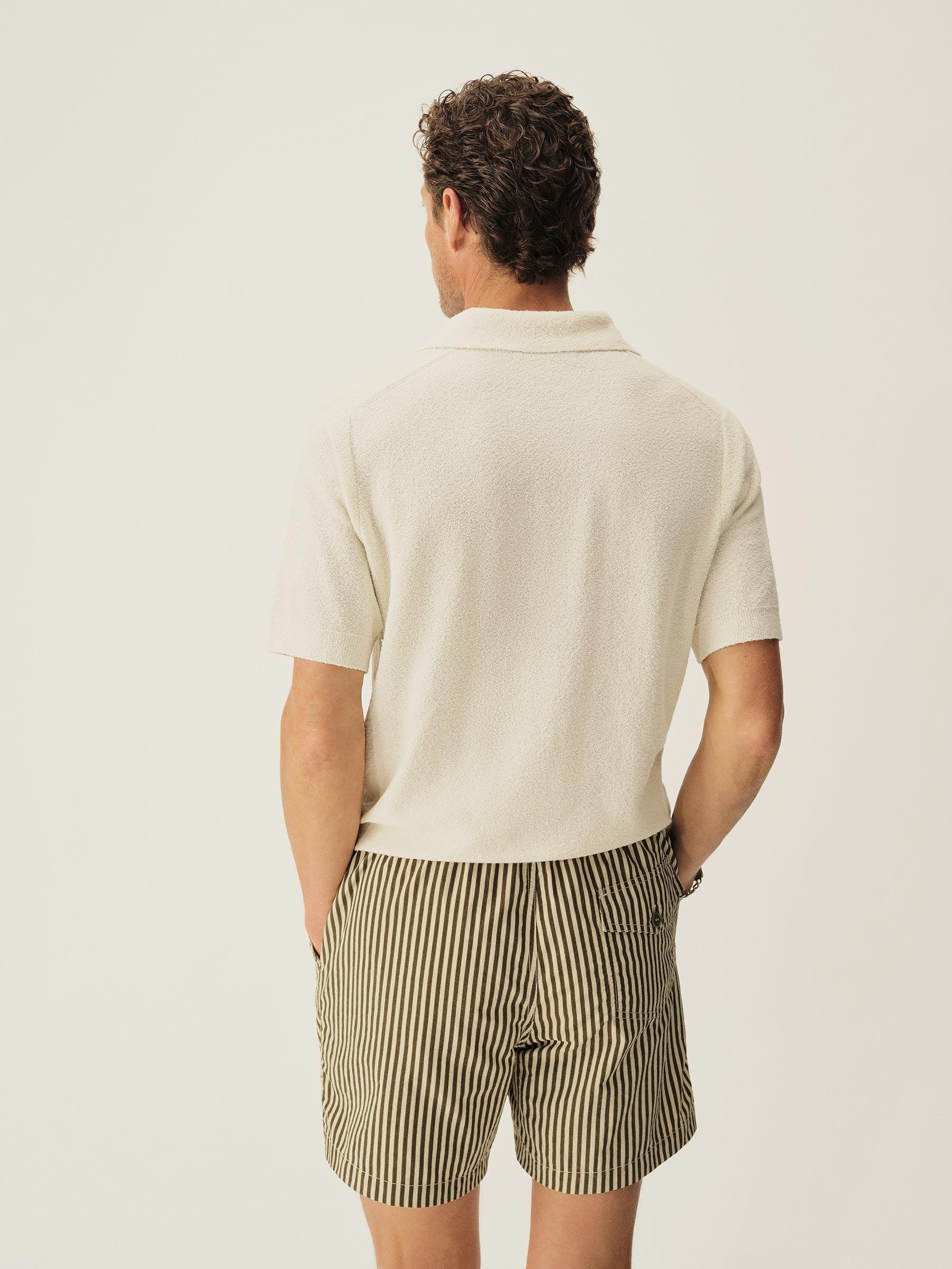 Ivory Cotton Loop Terry Polo Product Image