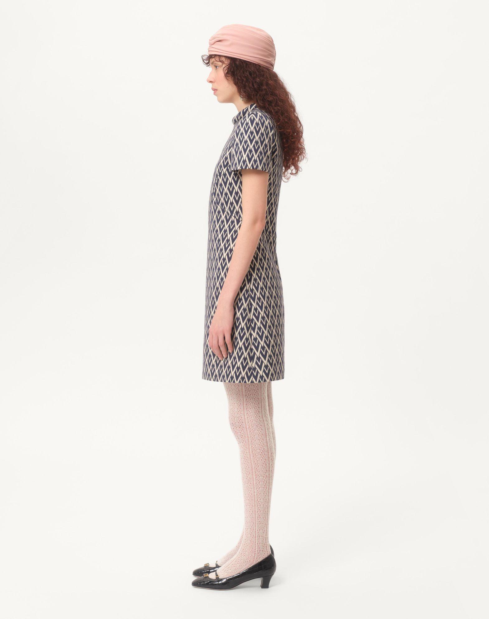 Short Dress In Toute La V Jacquard  Product Image