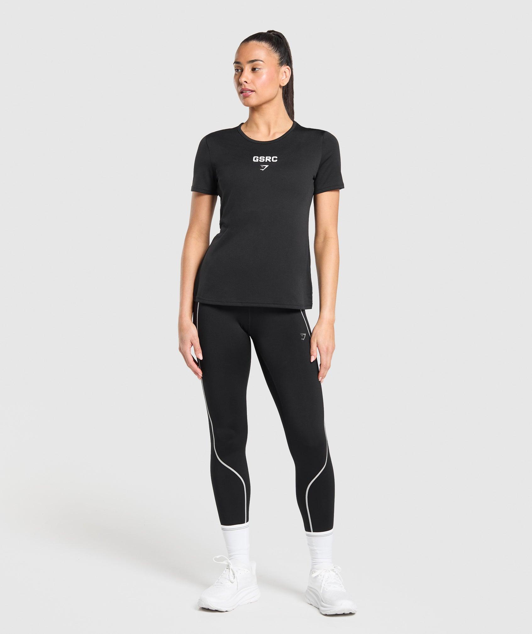 Gymshark Run Club Graphic T-Shirt - Black Female Product Image