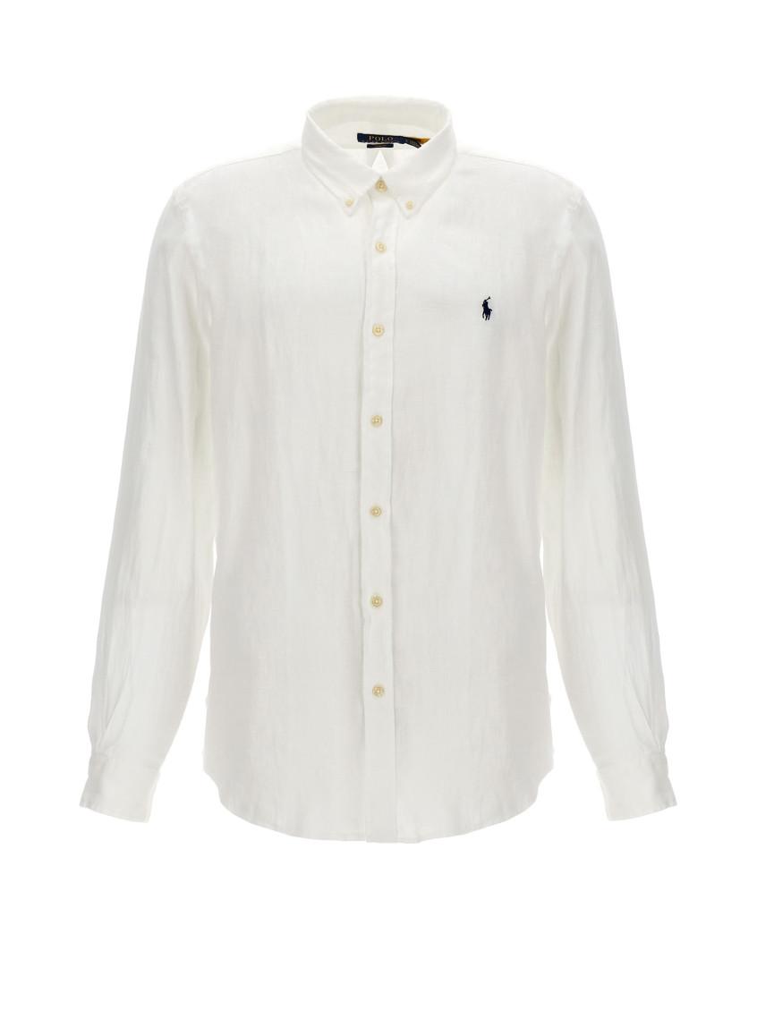 POLO RALPH LAUREN Long Sleeve Sport Shirt Clothing In White Product Image