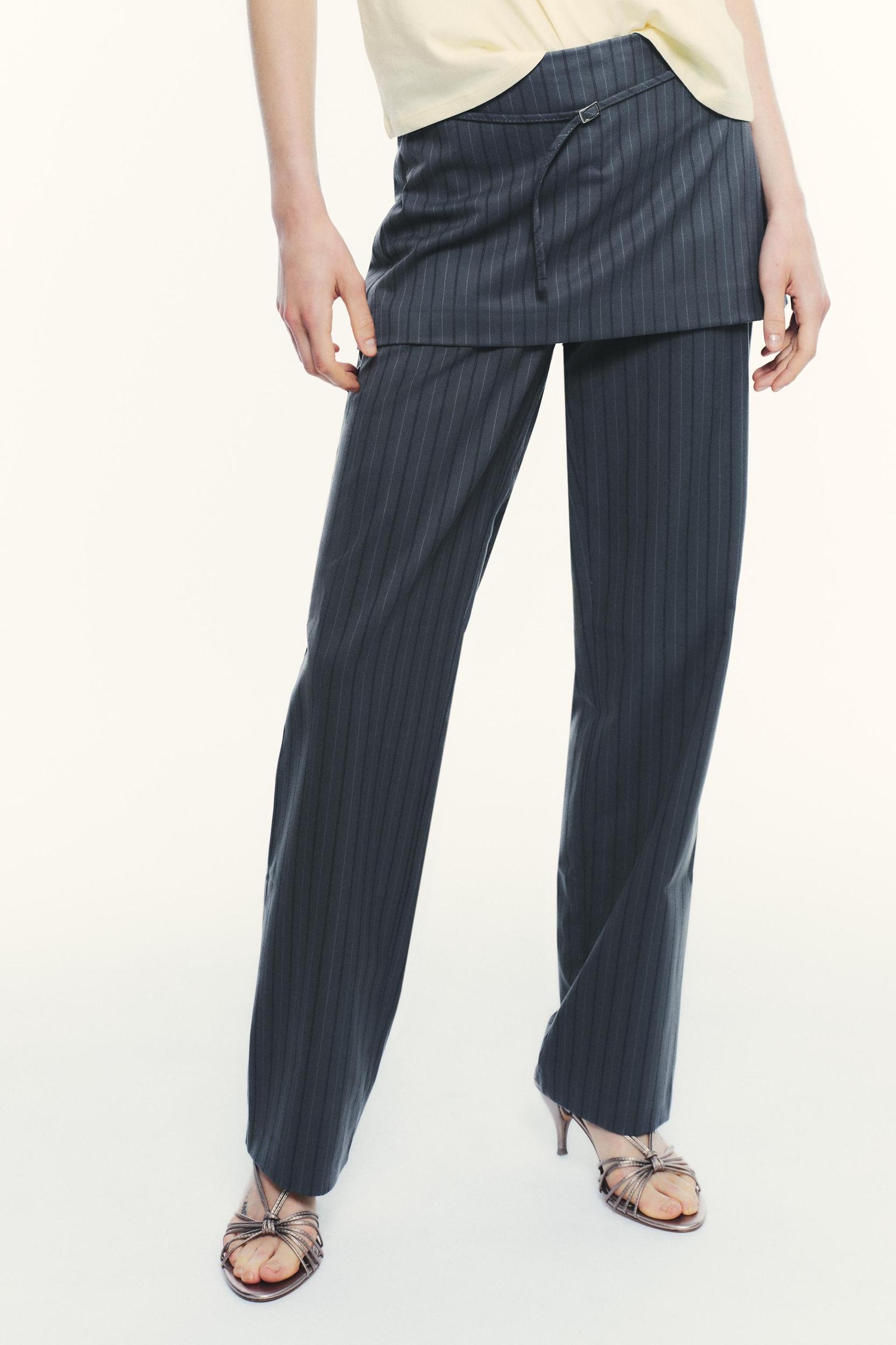 PINSTRIPE SKIRT PANTS Product Image