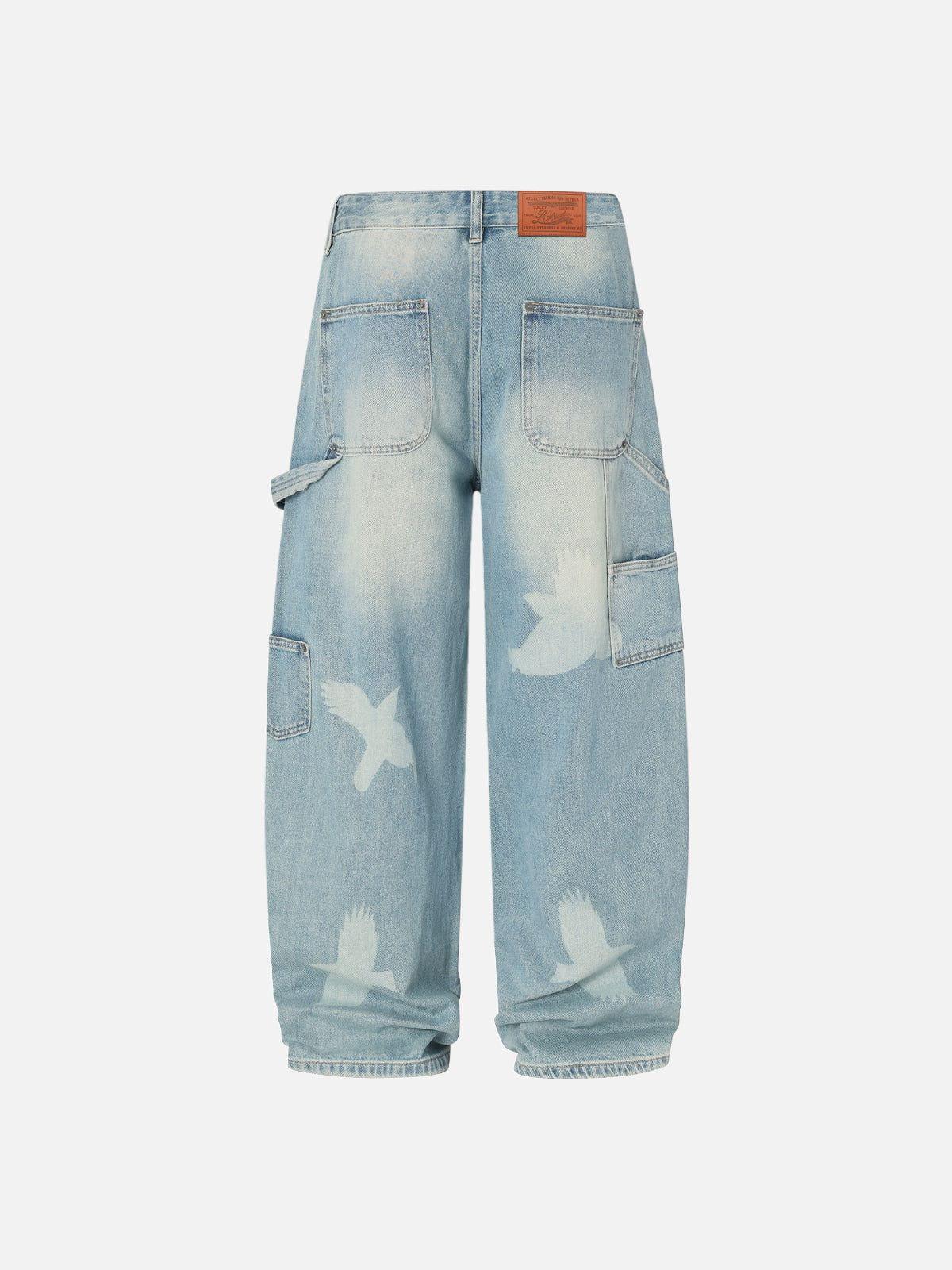 Aelfric Eden Pigeon Graphic Baaggy Jeans Product Image