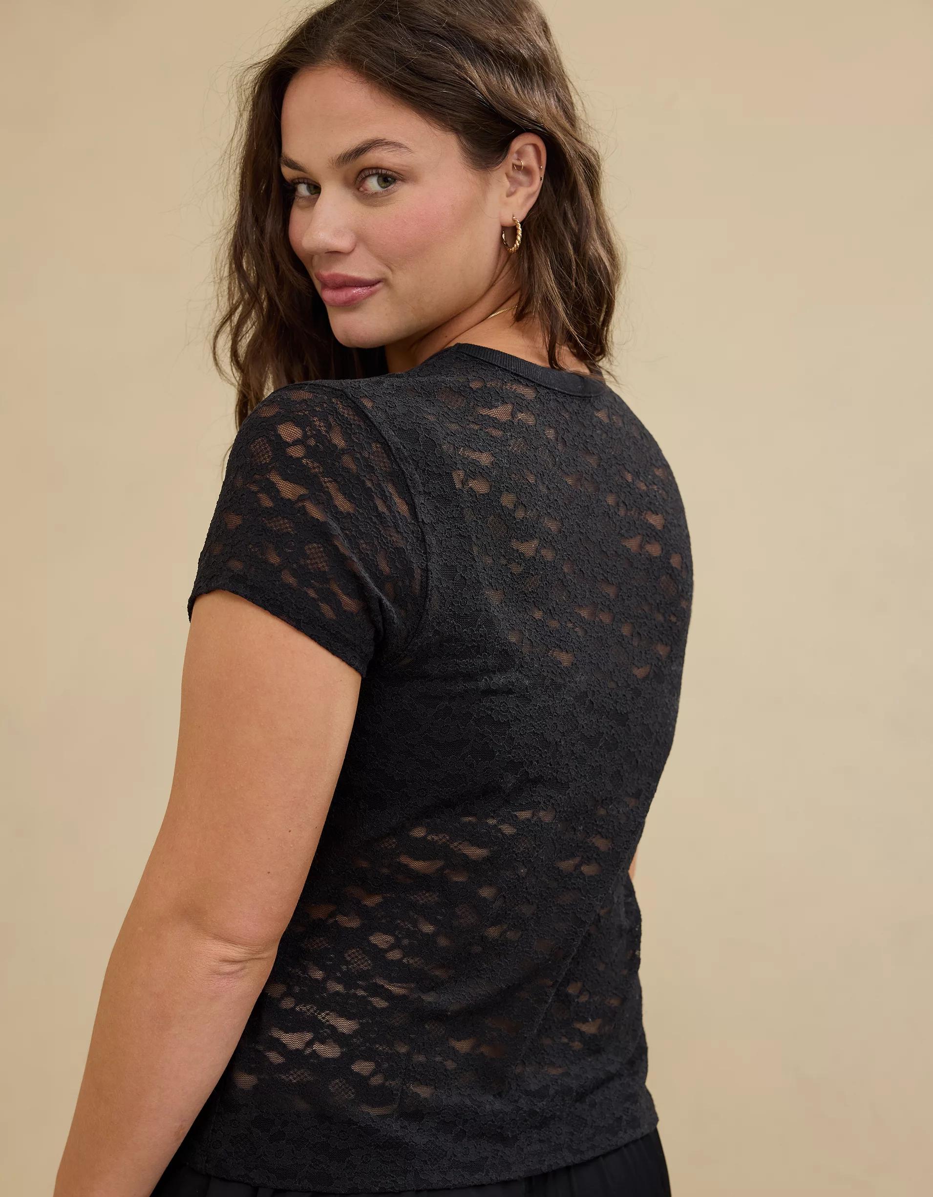 Aerie Lace Vintage T-Shirt Product Image