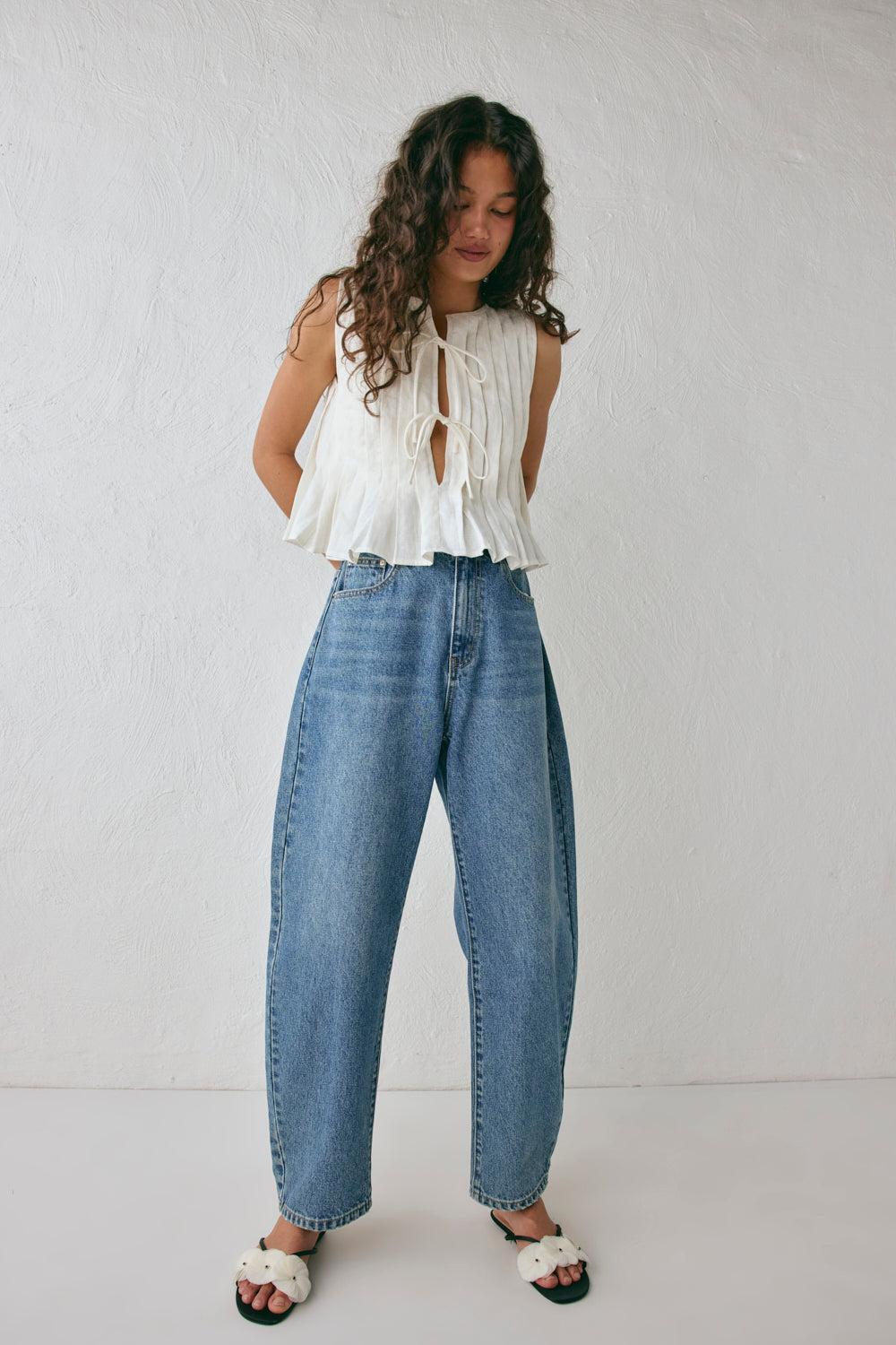 Valeria Linen Top White Product Image