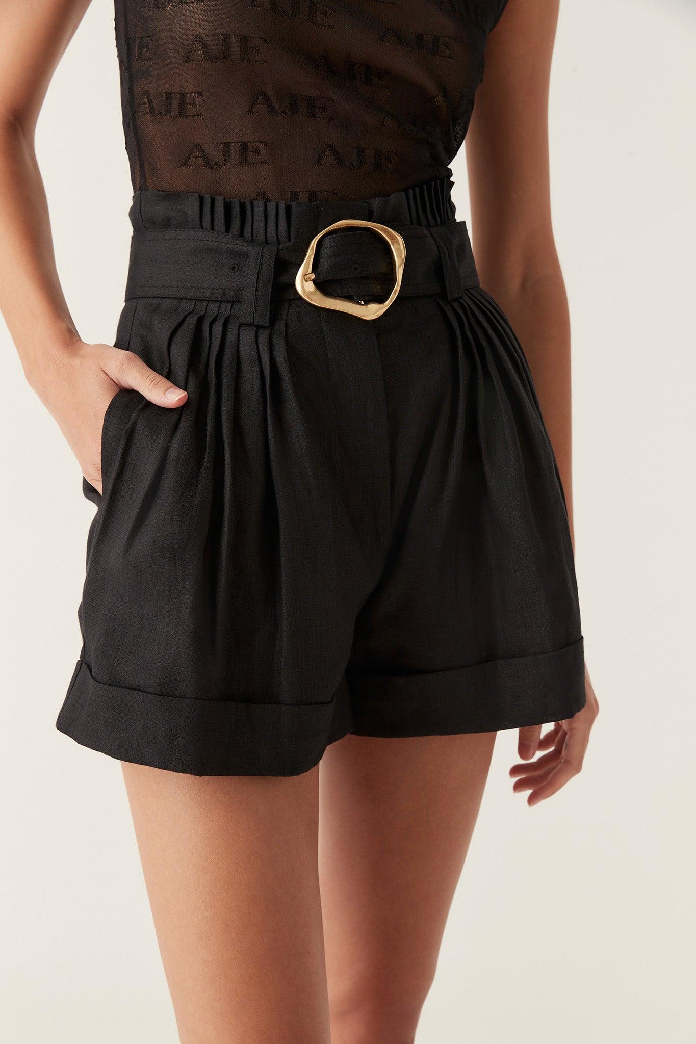 Byblos Belted Linen Short Product Image