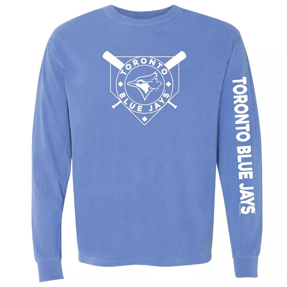 Women's Soft as a Grape Royal Toronto Blue Jays Pigment Dye Long Sleeve T-Shirt, Size: XL, Jay Blue Product Image