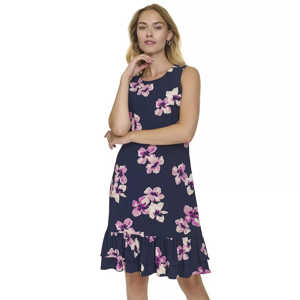 Women's Harper Rose Printed Sleeveless Flounce Skirt Mini Dress,  Product Image