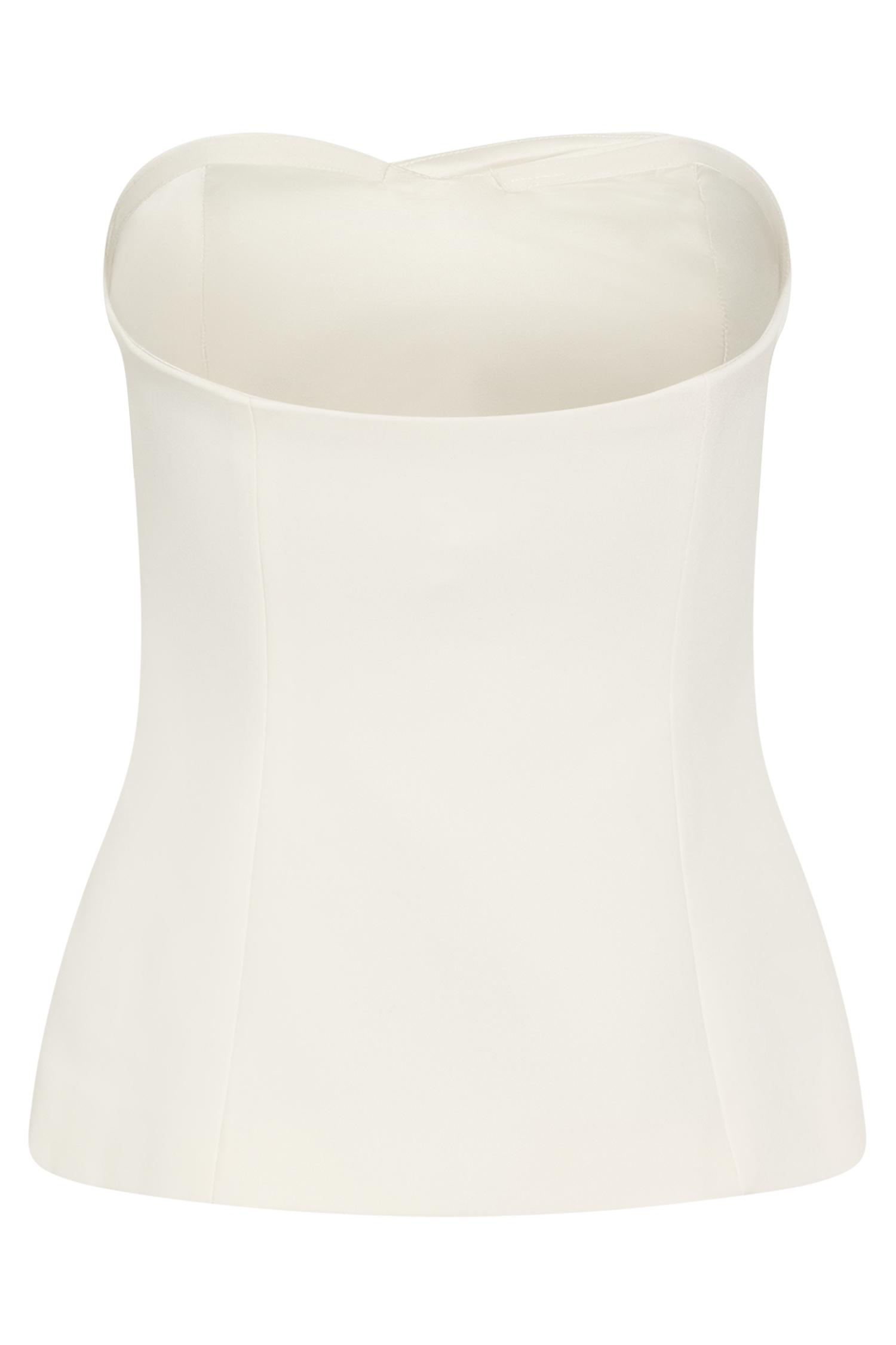 Lindie Strapless Suiting Top - Ivory Product Image