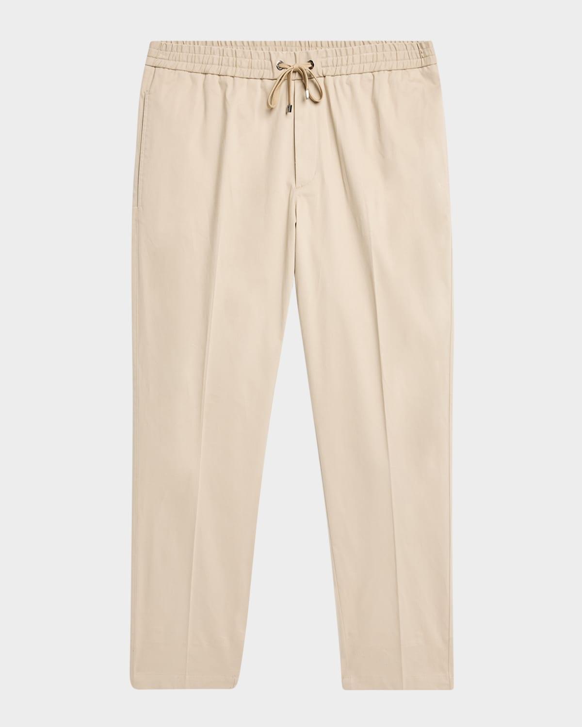 Mens Stretch Cotton Drawstring Trousers Product Image