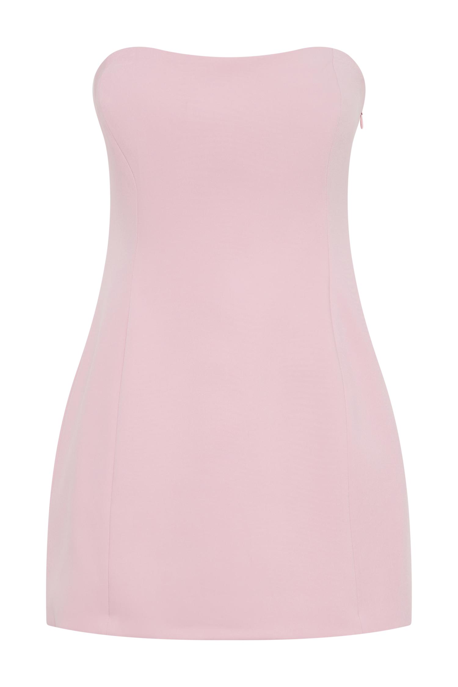 Neeka Strapless Bow Back Mini Dress - Pink Product Image