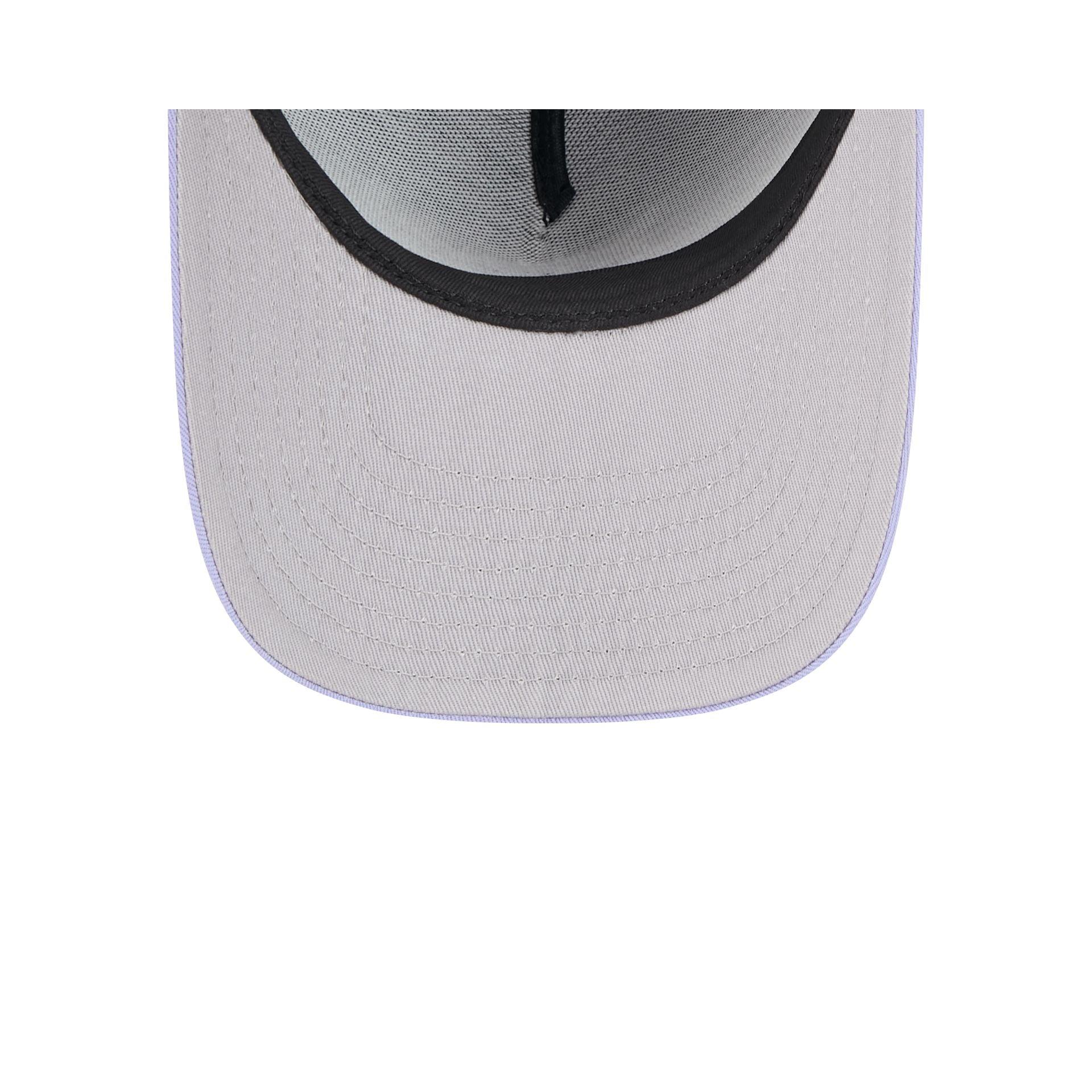 Miami Marlins Navy Lavender 9FIFTY A-Frame Snapback Hat Male Product Image