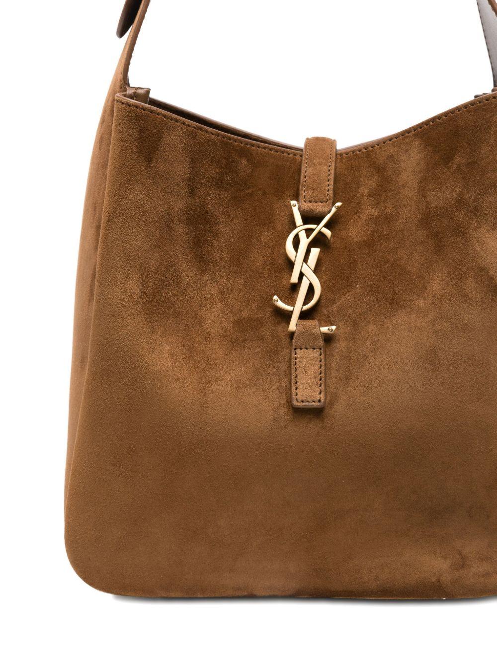 small Le 5 à 7 Supple logo-plaque suede shoulder bag Product Image