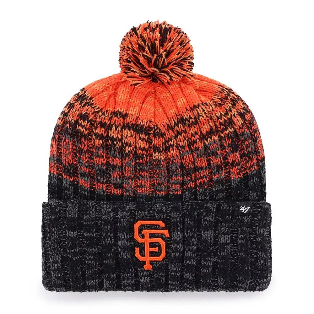 Men's '47  Black San Francisco Giants Cascade Cuffed Knit Hat with Pom Product Image