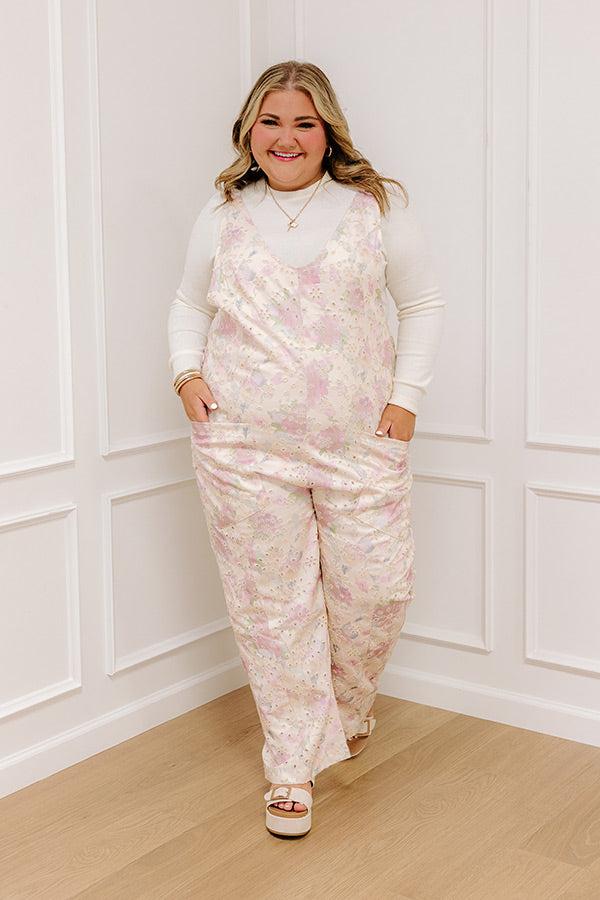 Feeling Dreamy Eyelet Jumpsuit Curves Product Image