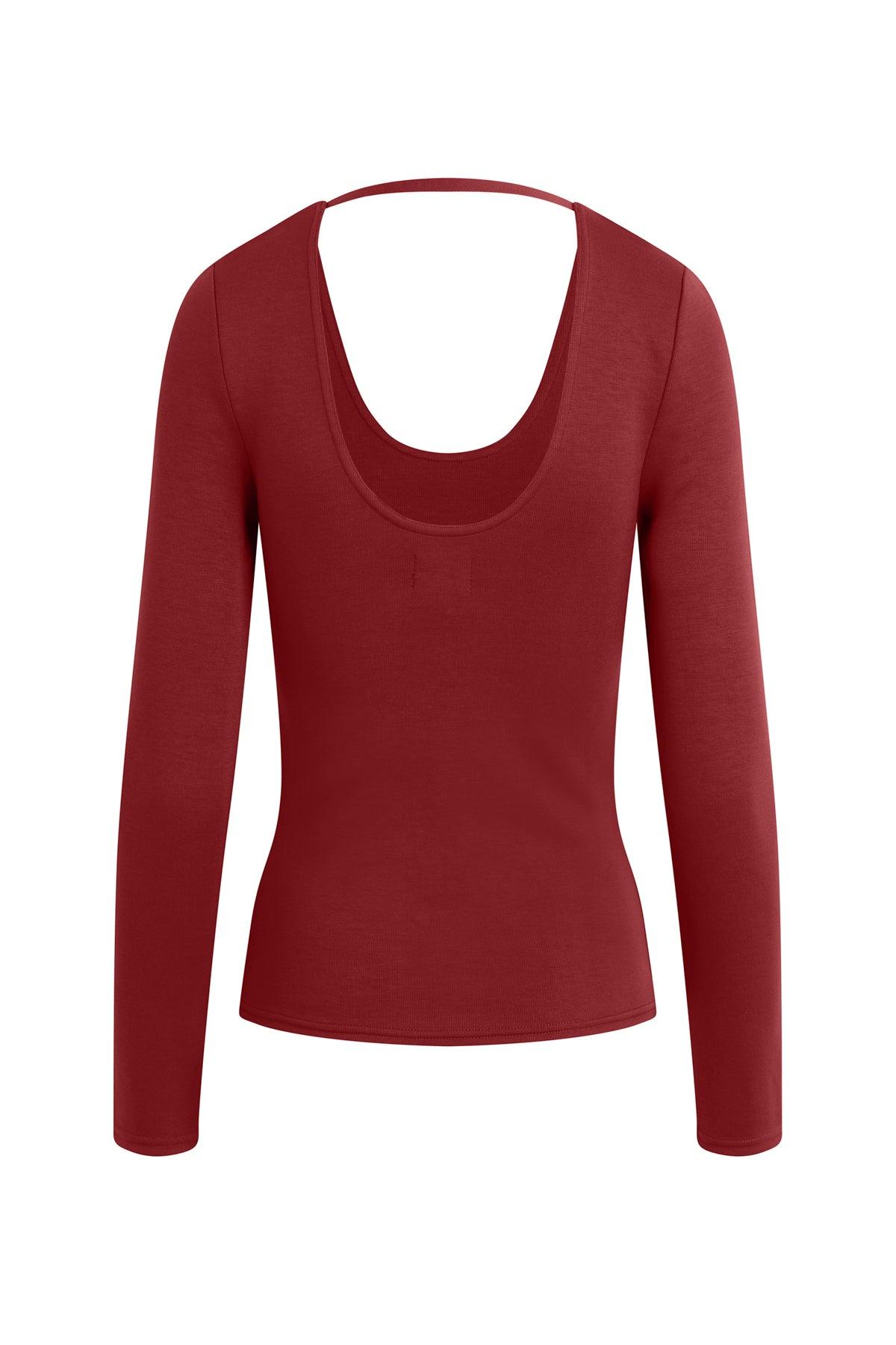 Long Sleeve Scoop Neck Top Female Product Image