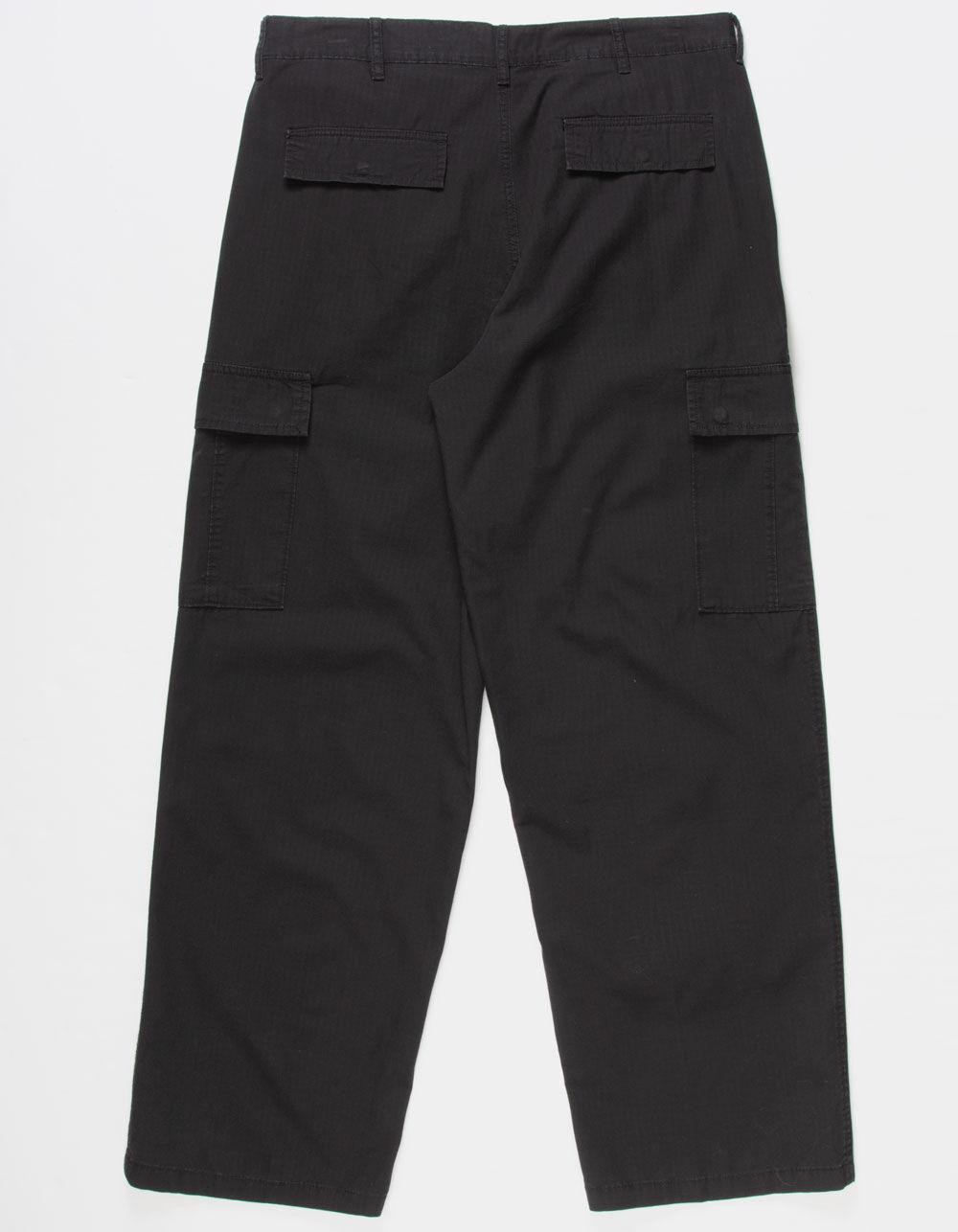 RSQ Mens Loose Cargo Ripstop Pants - WASHED BLACK Product Image