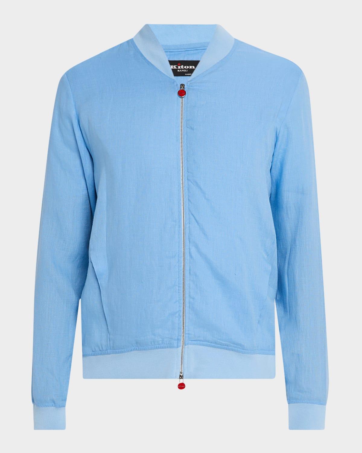Men's Linen Full-Zip Blouson Product Image