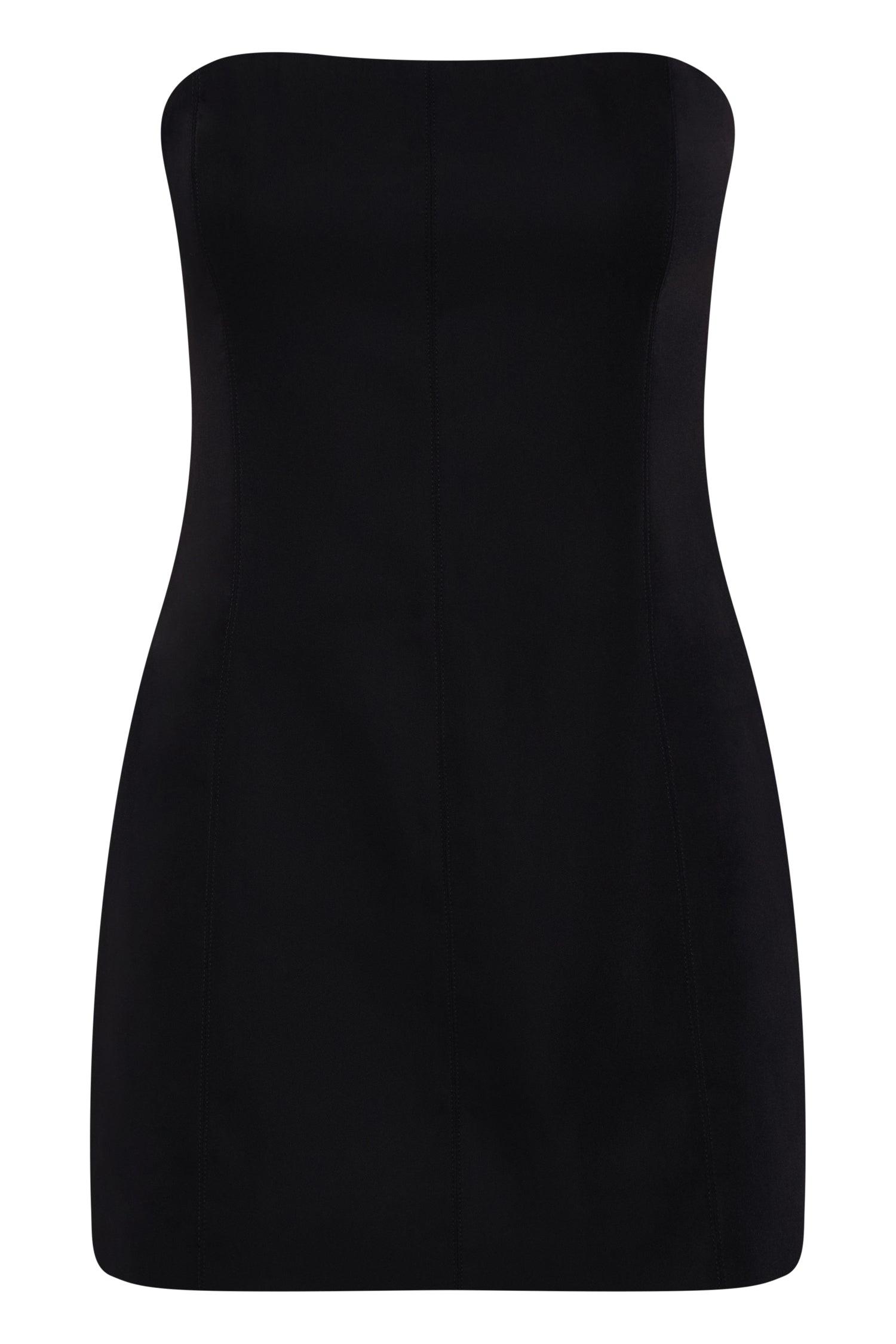 Maci Crepe Mini Dress - Black Product Image