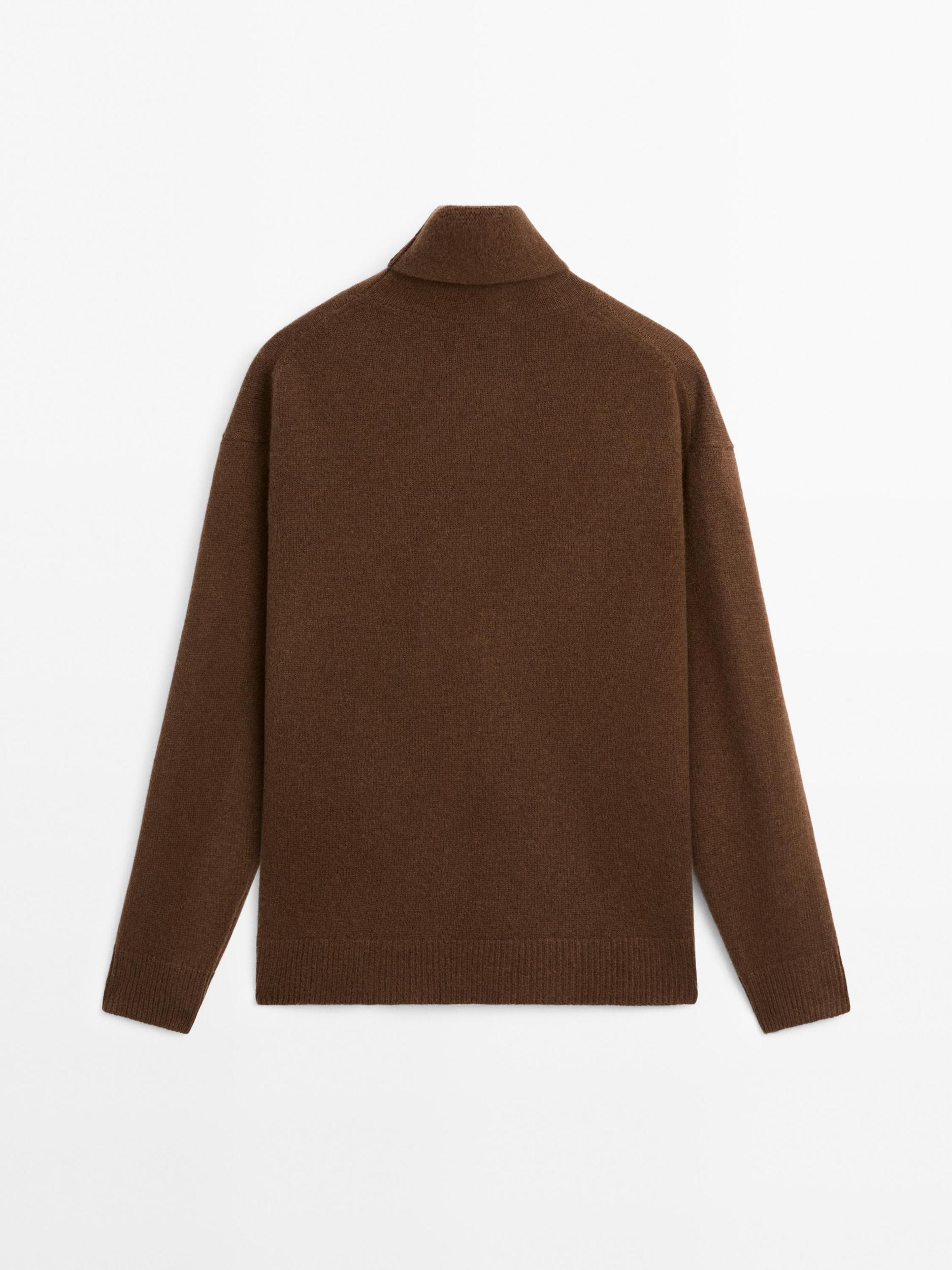 Wool blend knit turtleneck sweater Product Image