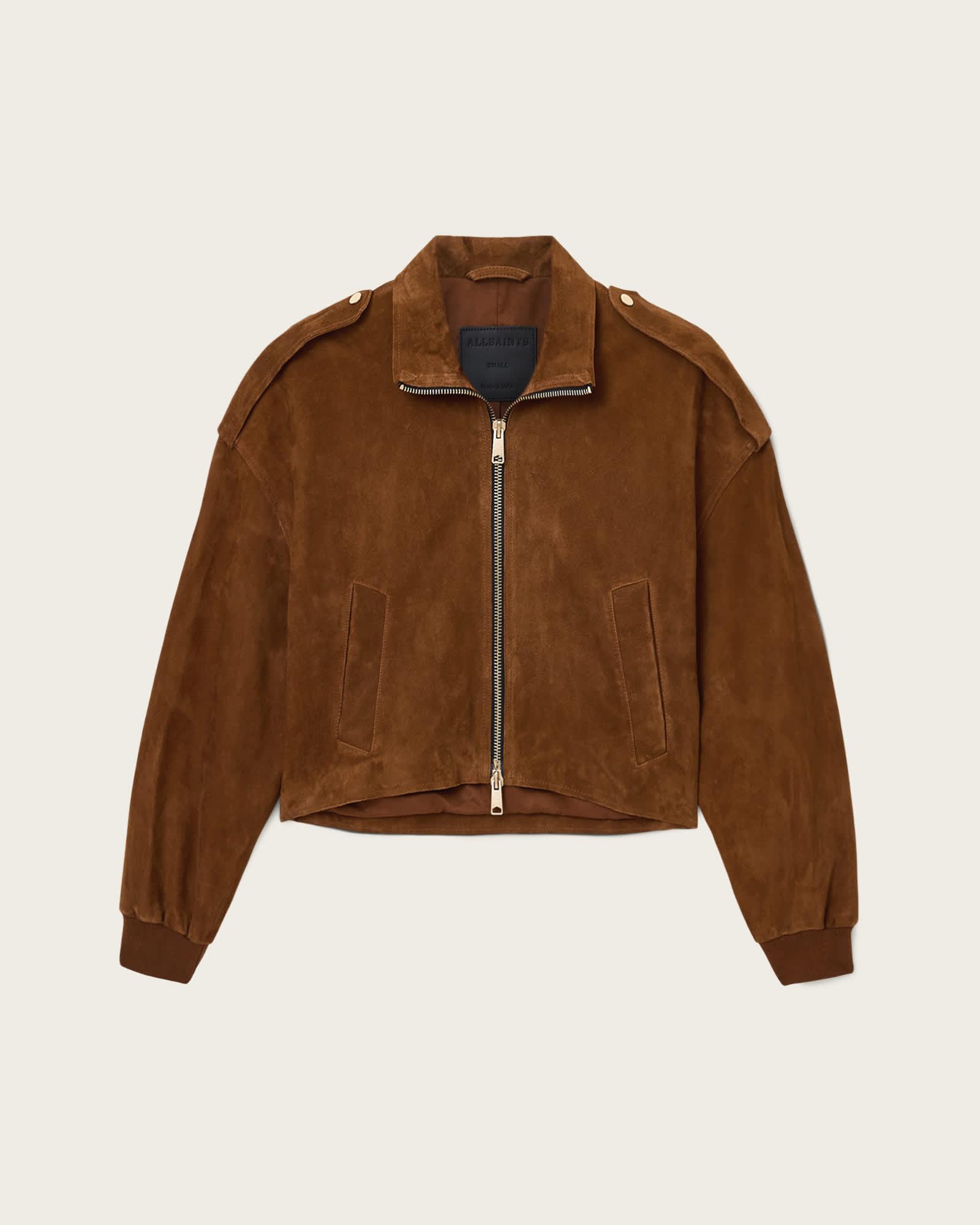 Lowden Suede Jacket COGNAC BROWN | ALLSAINTS US Product Image