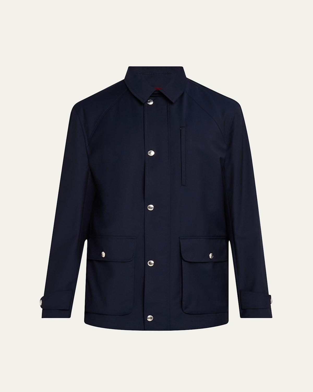 Mens Wool Full-Zip Travel Jacket Product Image