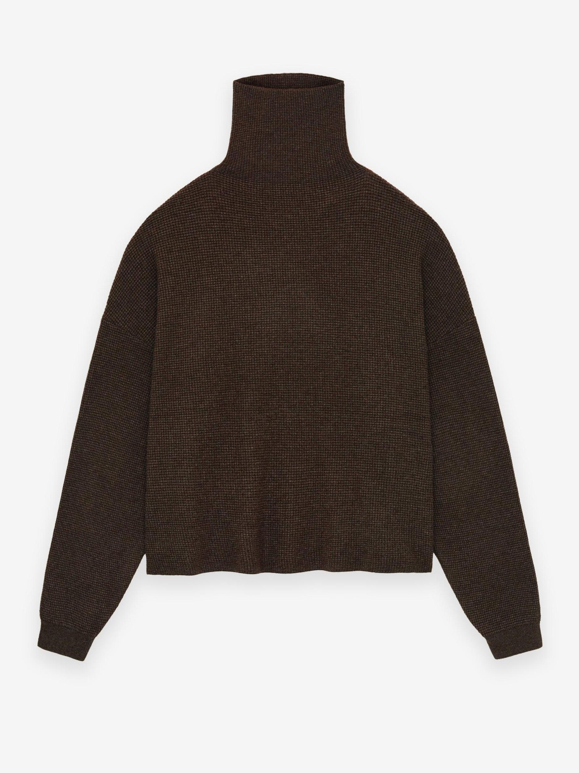 Womens Waffle Turtleneck Female Product Image