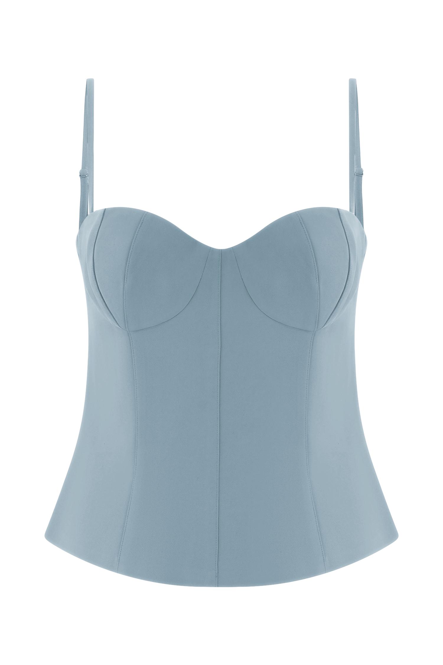 Jaime Spaghetti Strap Suiting Top - Ocean Blue Product Image