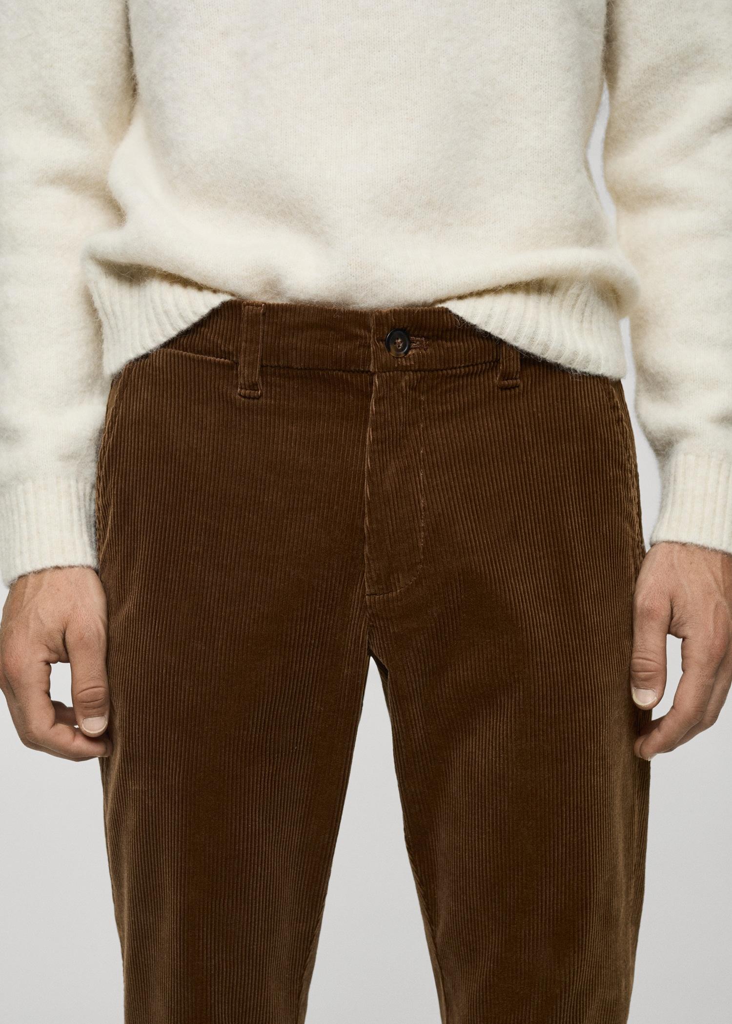 Corduroy slim-fit pants - Men | MANGO USA Product Image